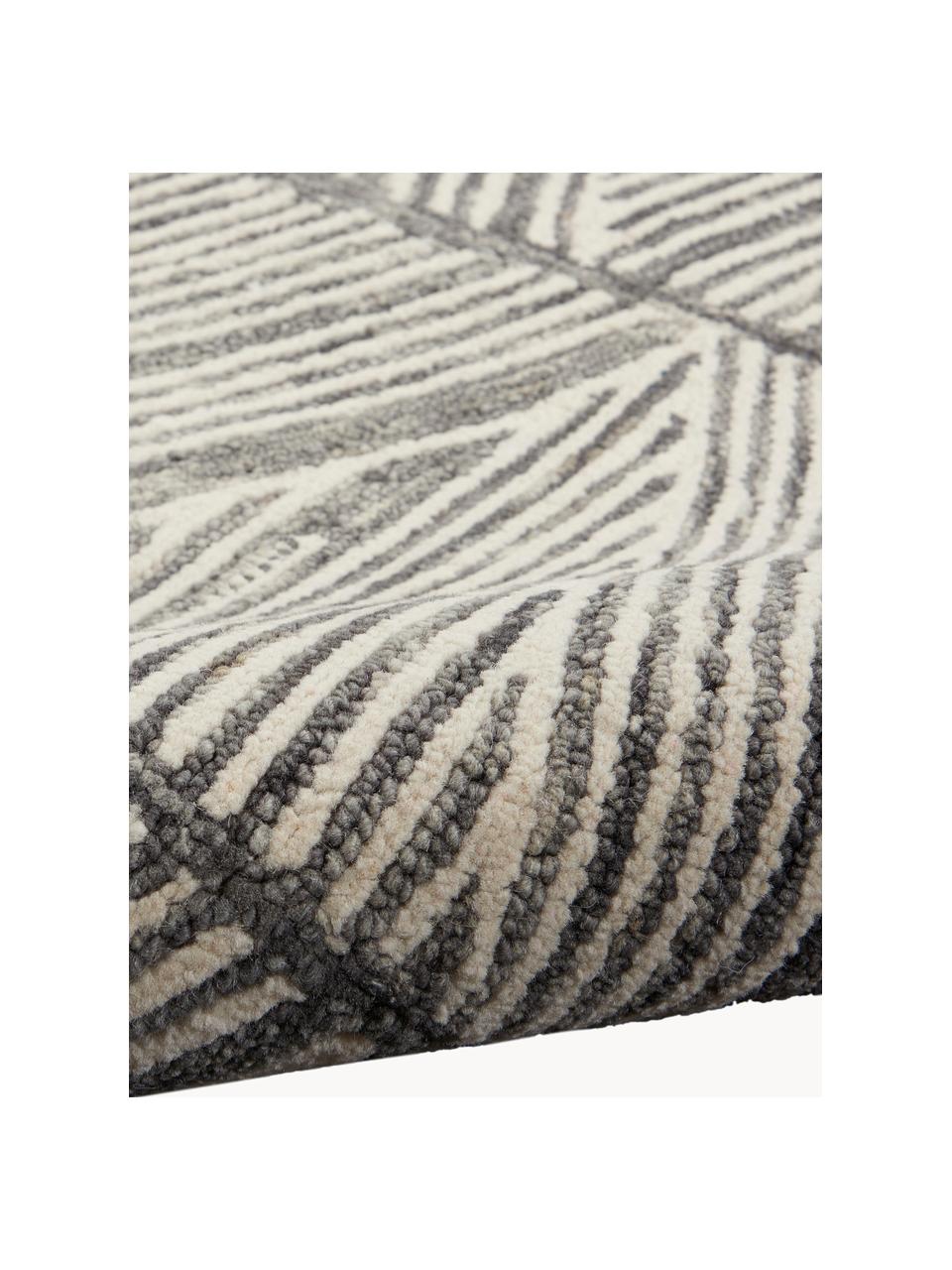 Ręcznie tkany chodnik z wełny Colorado, 100% wełna

Włókna dywanów wełnianych mogą nieznacznie rozluźniać się w pierwszych tygodniach użytkowania, co ustępuje po pewnym czasie, Kremowobiały, ciemny szary, S 70 x D 230 cm