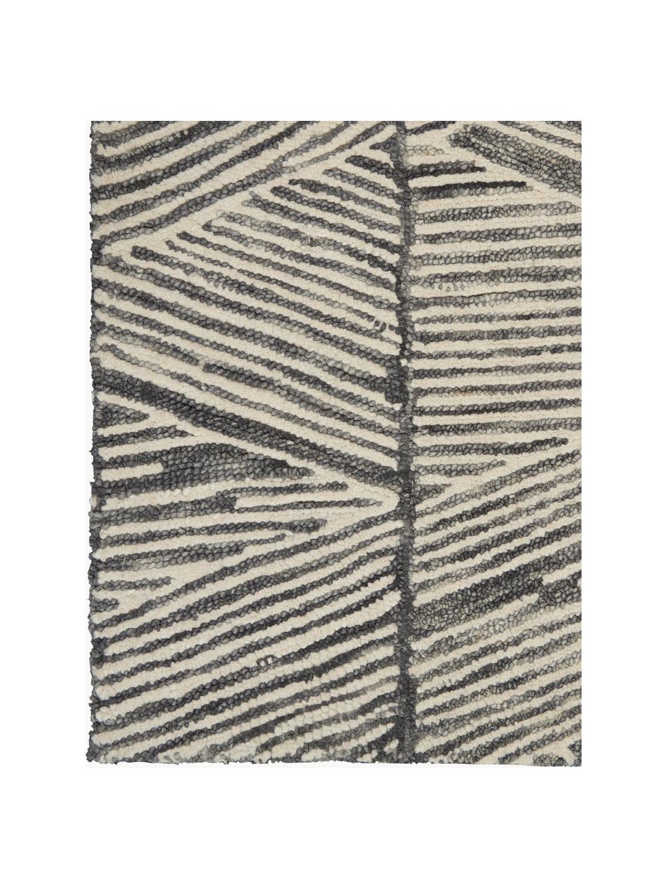 Ręcznie tkany chodnik z wełny Colorado, 100% wełna

Włókna dywanów wełnianych mogą nieznacznie rozluźniać się w pierwszych tygodniach użytkowania, co ustępuje po pewnym czasie, Kremowobiały, ciemny szary, S 70 x D 230 cm