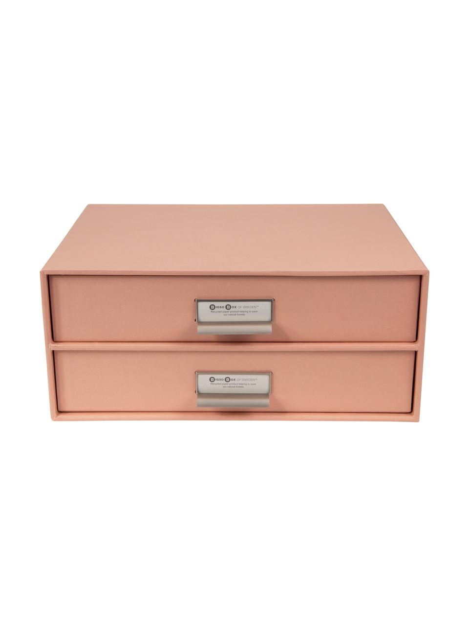 Organizer da ufficio Birger, Organizer: solido cartone laminato, Rosa cipria, Larg. 33 x Alt. 15 cm