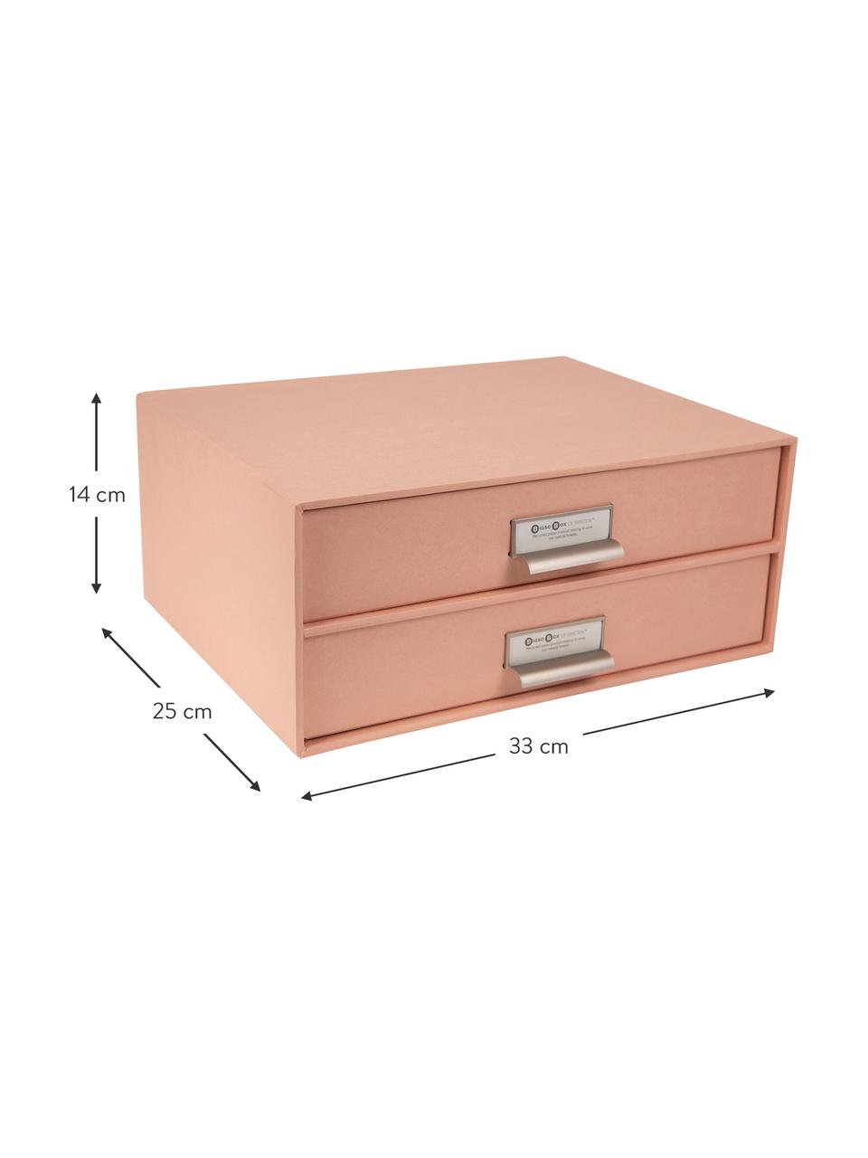 Organizador de escritorio Birger, Organizador: cartón laminado, Rosa palo, An 33 x Al 15 cm