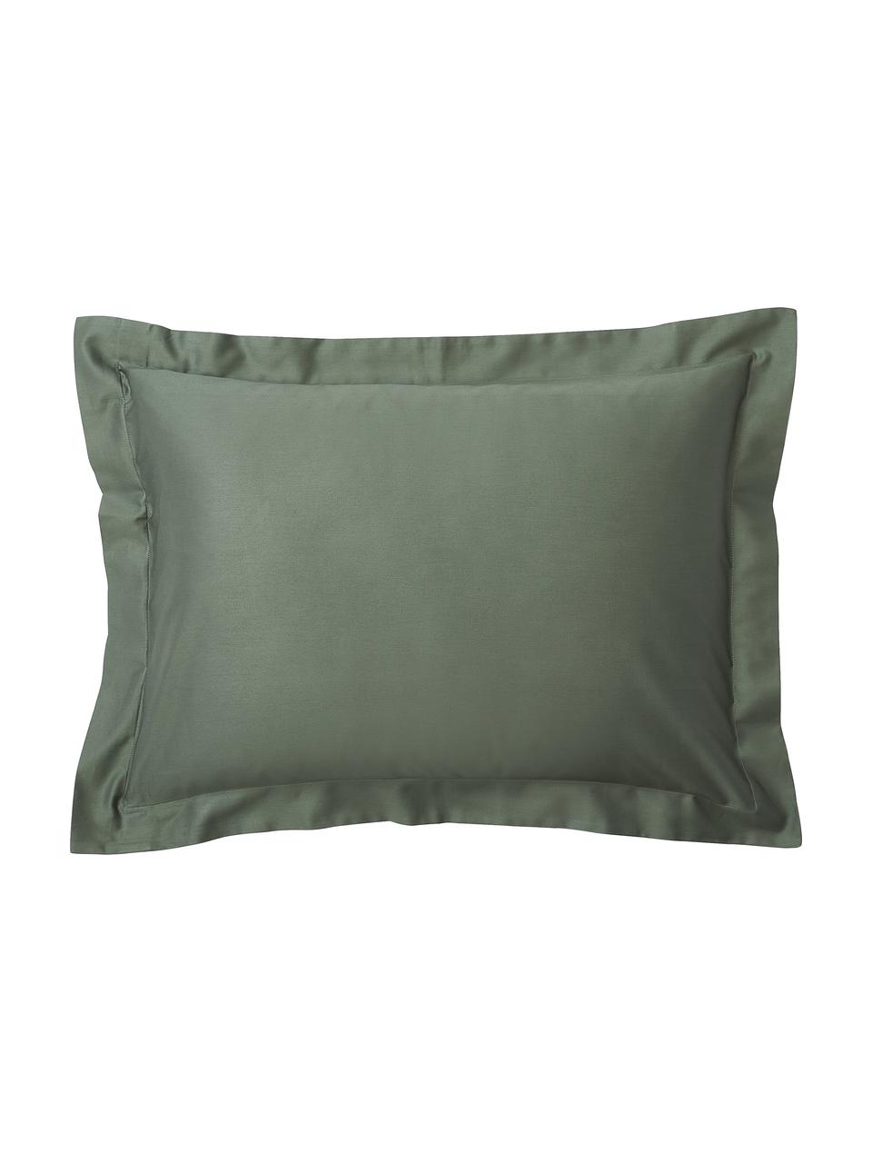 Funda de almohada de satén Premium, Verde oscuro, An 45 x L 110 cm