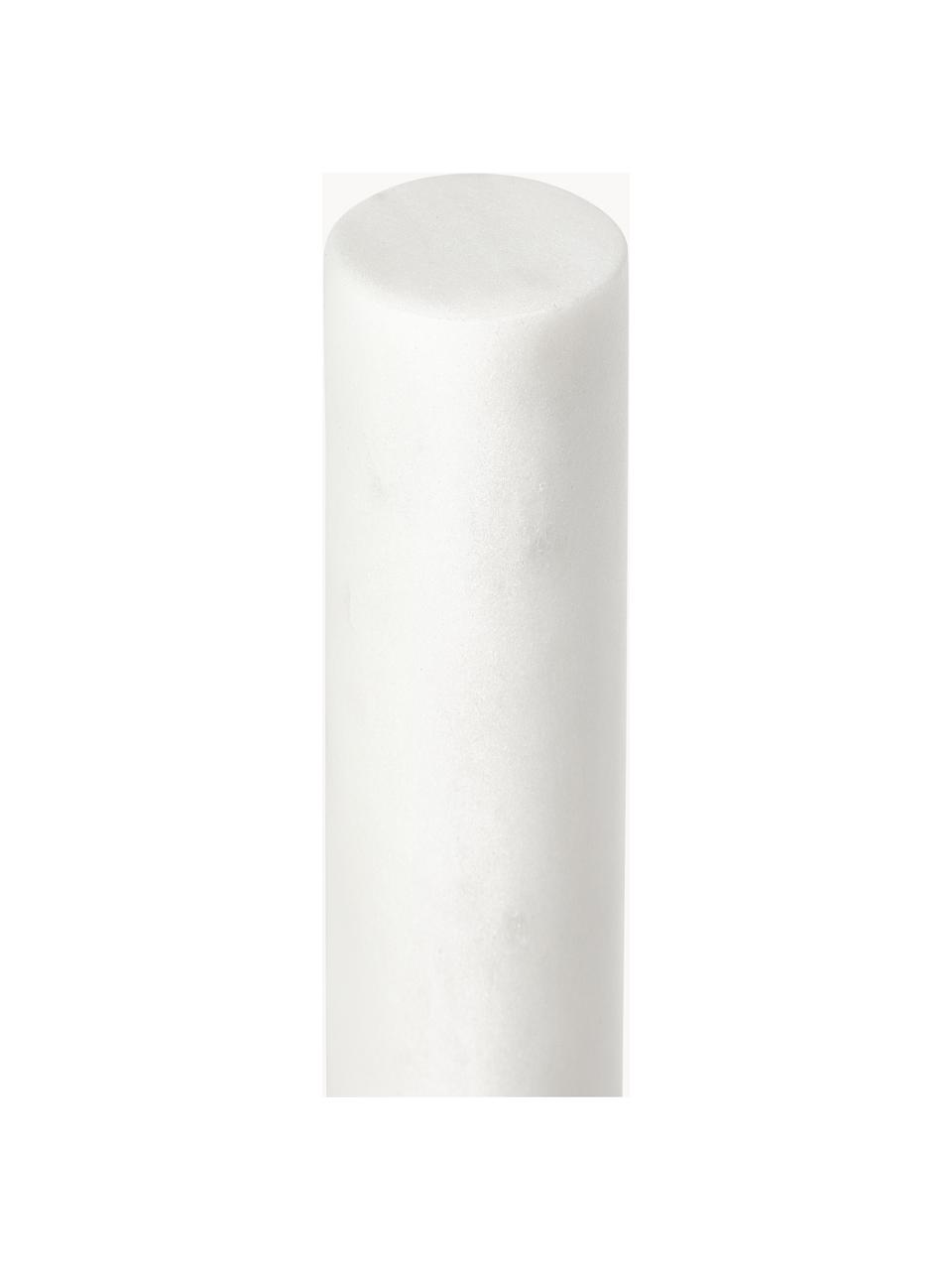 Portarotolo da cucina in marmo Agata, Marmo, Bianco marmorizzato, Ø 15 x Alt. 30 cm