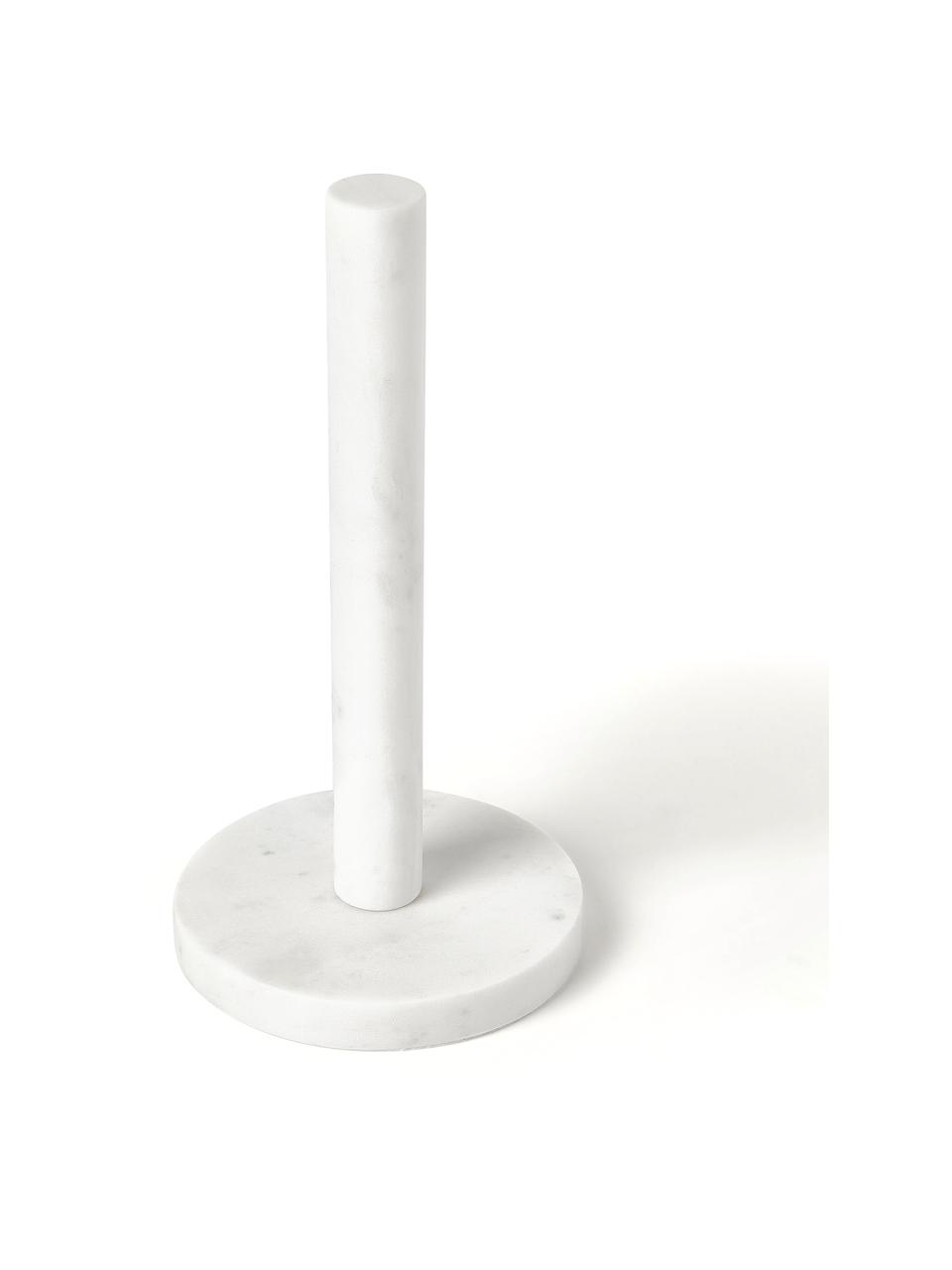 Mramorový držiak na kuchynské rolky Agata, Mramor, Mramorová biela, Ø 15 x V 30 cm