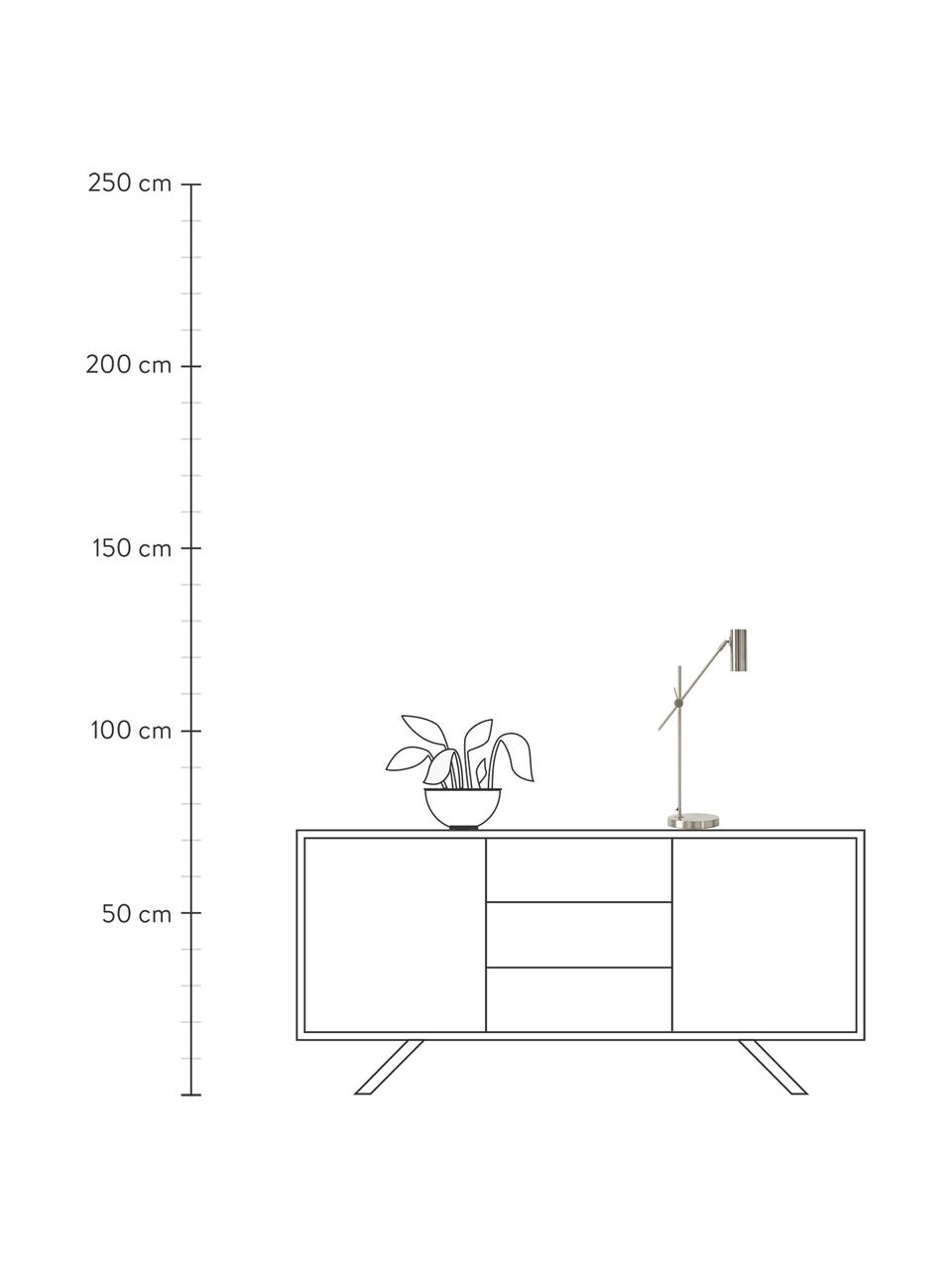Lampe de bureau Cassandra, Argenté, haute brillance, prof. 47 x haut. 55 cm