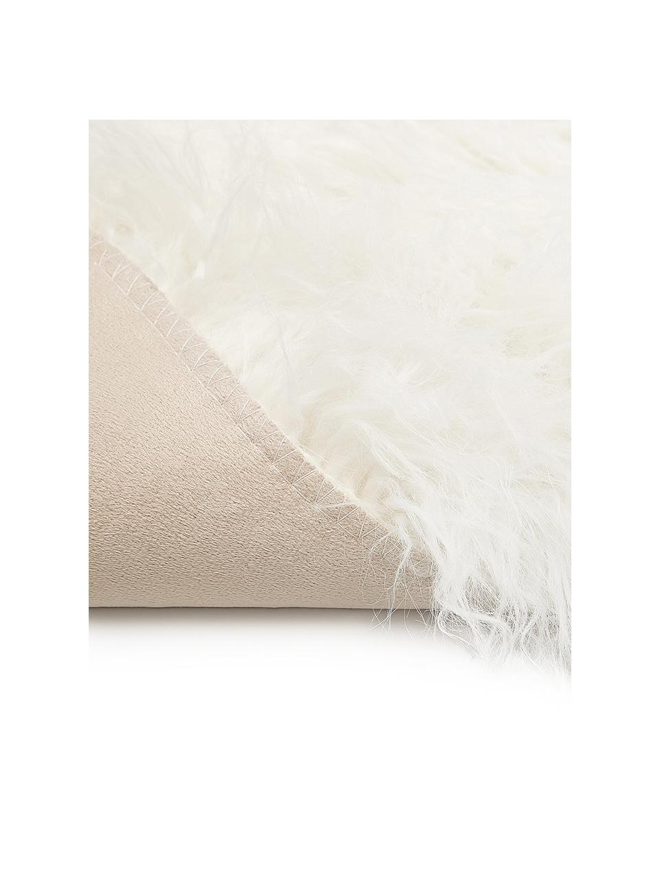 Tapis en fourrure synthétique frisée Morten, Crème