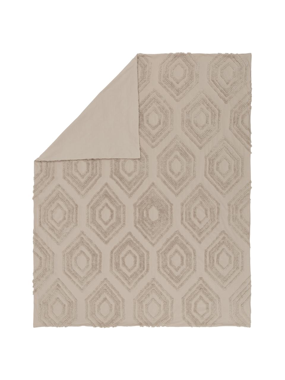 Bedsprei Faye met getufte decoratie, 100% katoen, Beige, B 240 x L 260 cm (voor bedden tot 200 x 200 cm)