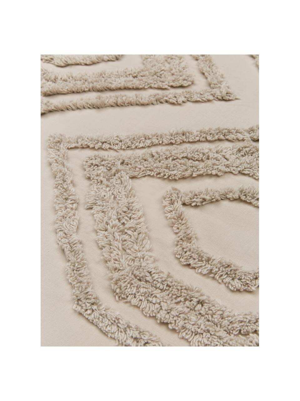 Tagesdecke Faye mit getufteter Verzierung, 100% Baumwolle, Beige, B 240 x L 260 cm (für Betten bis 200 x 200 cm)