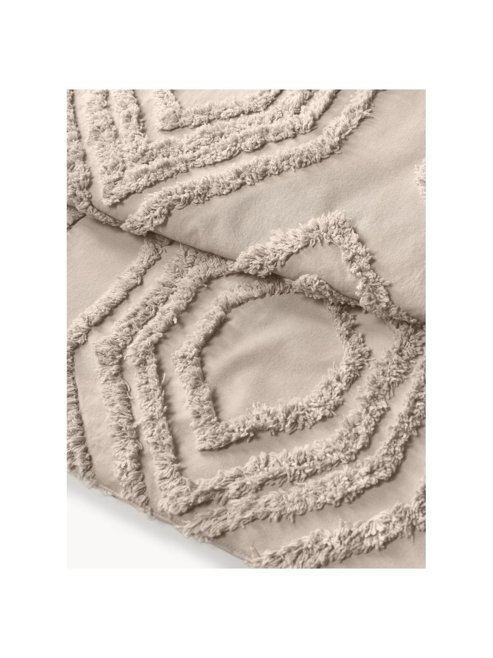 Colcha texturizada Faye, 100% algodón, Beige, An 240 x L 260 cm (para camas de 200 x 200 cm)