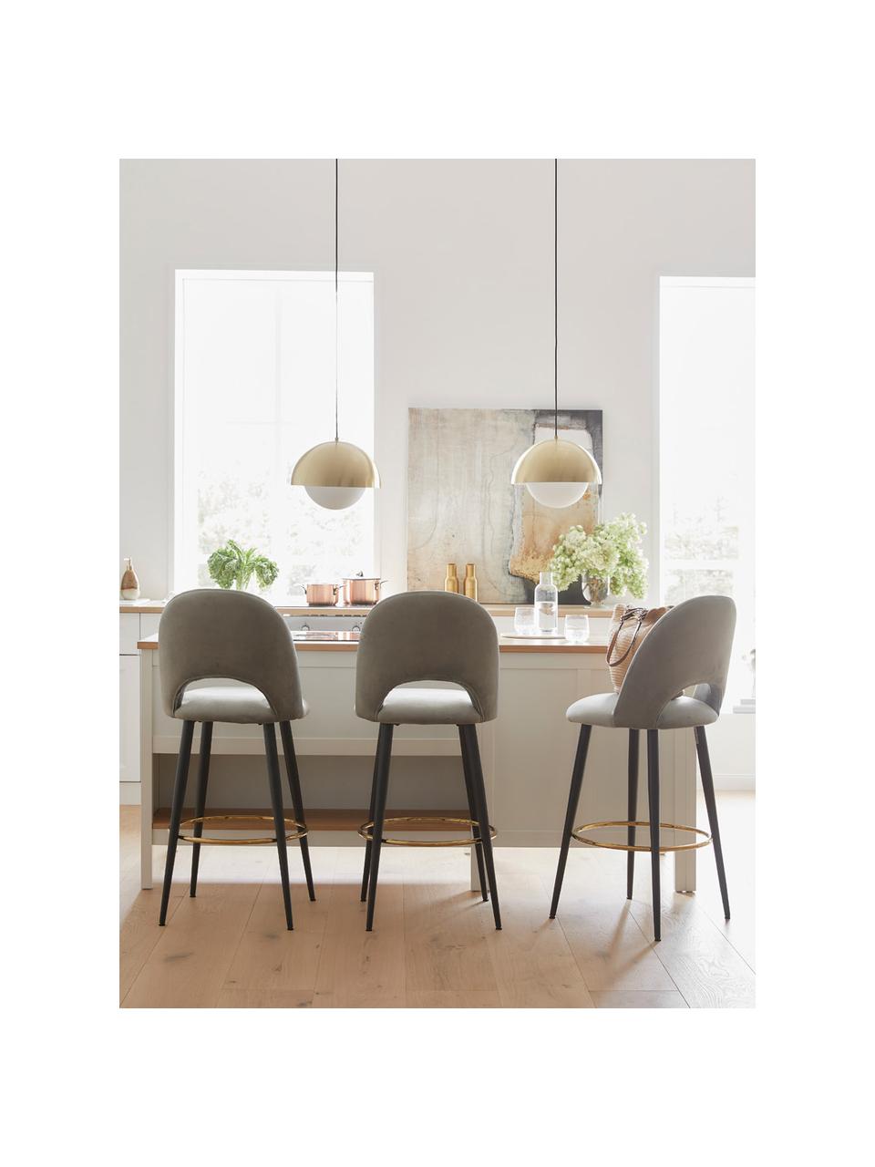 Suspension métal Lucille, Blanc, couleur laitonnée, Ø 35 x haut. 30 cm