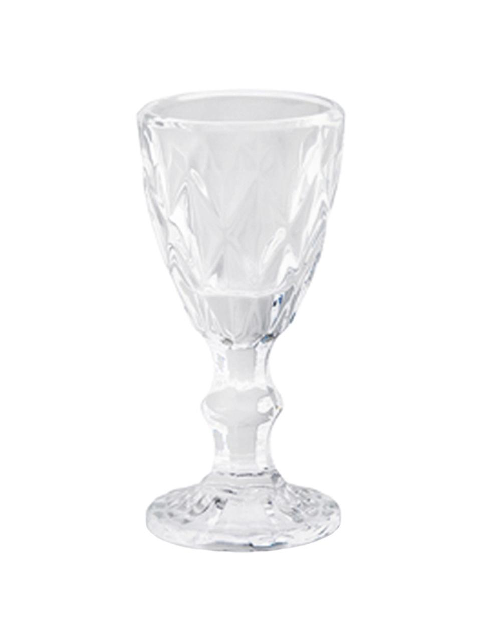 Copas licor de cristal Prisma, 6 uds., Vidrio, Transparente, Ø 5 x Al 11 cm