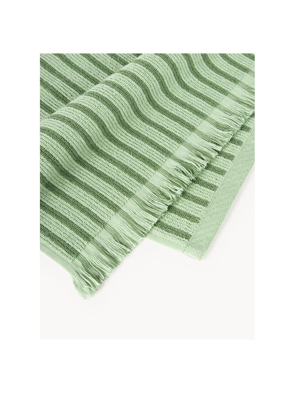Handdoekenset Irma, verschillende formaten, Groen, set van 4 (handdoek & douchehanddoek)