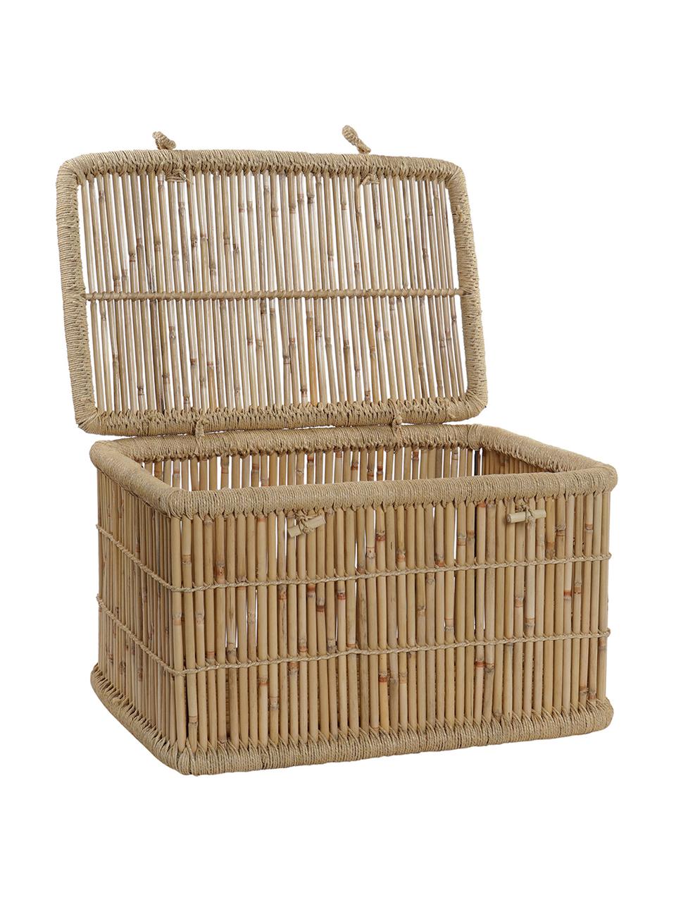 Set de cajas Nina, 2 pzas., Caja: bambú, Beige, Set de diferentes tamaños