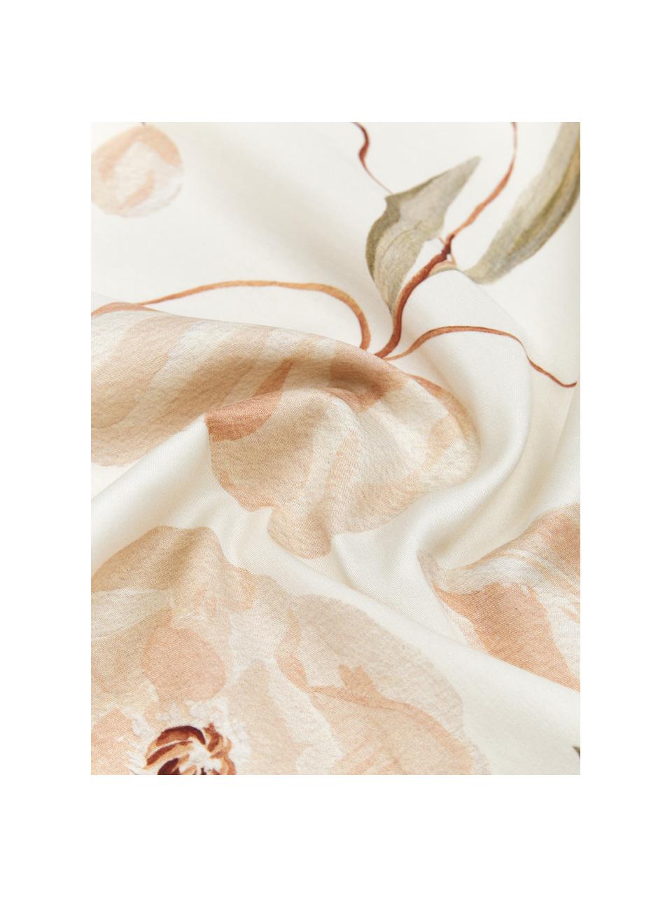 Designer Satin-Kopfkissenbezüge Aimee aus Bio-Baumwolle von Candice Gray, 2 Stück, Webart: Baumwollsatin Fadendichte, Beige, Rosa, B 40 x L 80 cm