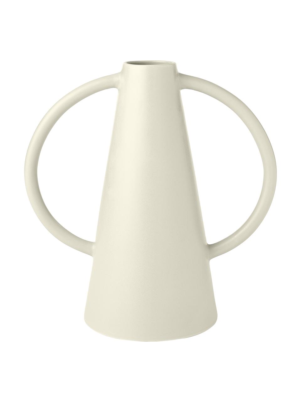 Designová váza Frigya, Kamenina, Krémově bílá, Ø 6 cm, V 31 cm