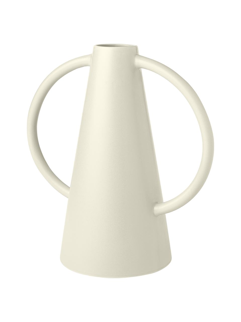 Designová váza Frigya, Kamenina, Krémově bílá, Ø 6 cm, V 31 cm