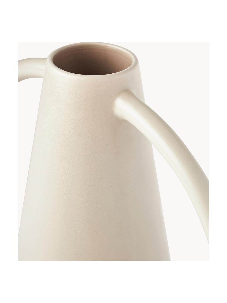 Vaso di design Frigya, Gres, Beige chiaro, Ø 6 x Alt. 31 cm