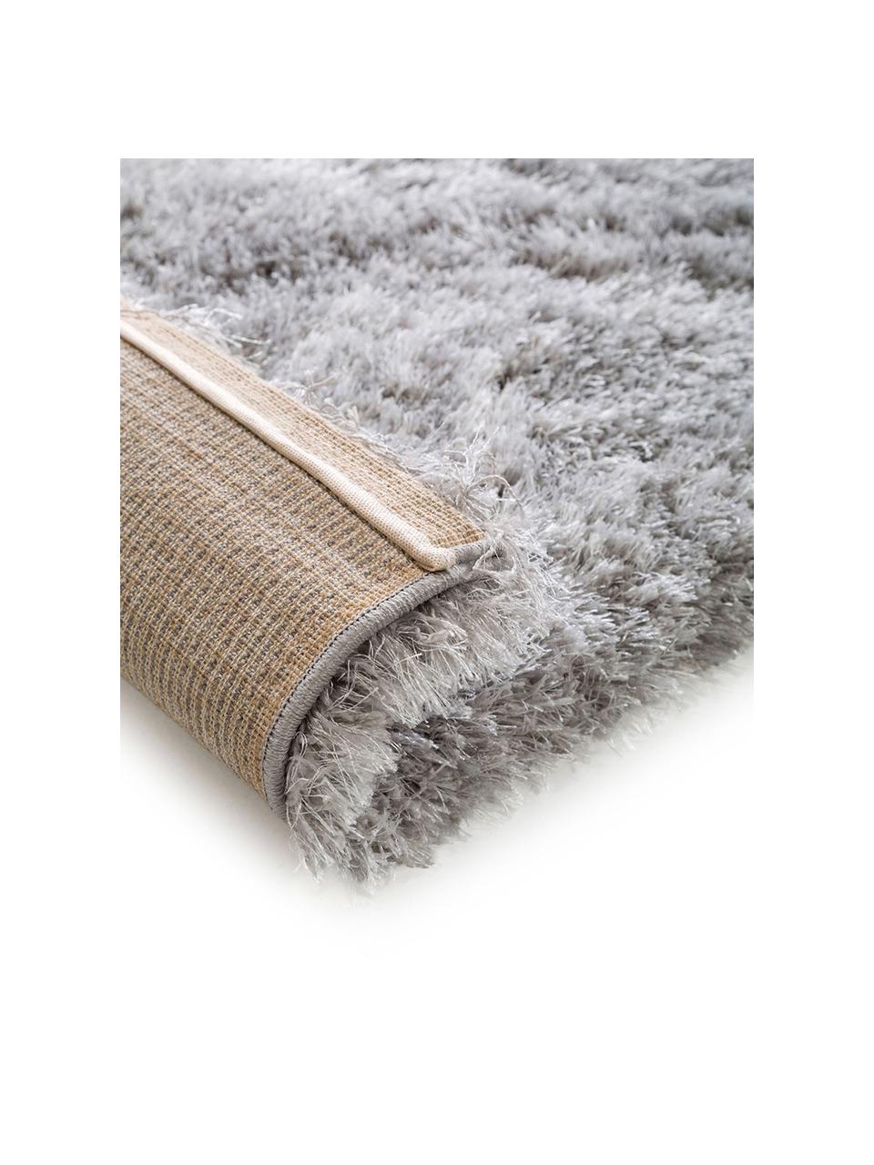 Glänzender Hochflor-Teppich Lea in Hellgrau, Flor: 50% Polyester, 50% Polypr, Grau, B 300 x L 400 cm (Größe XL)