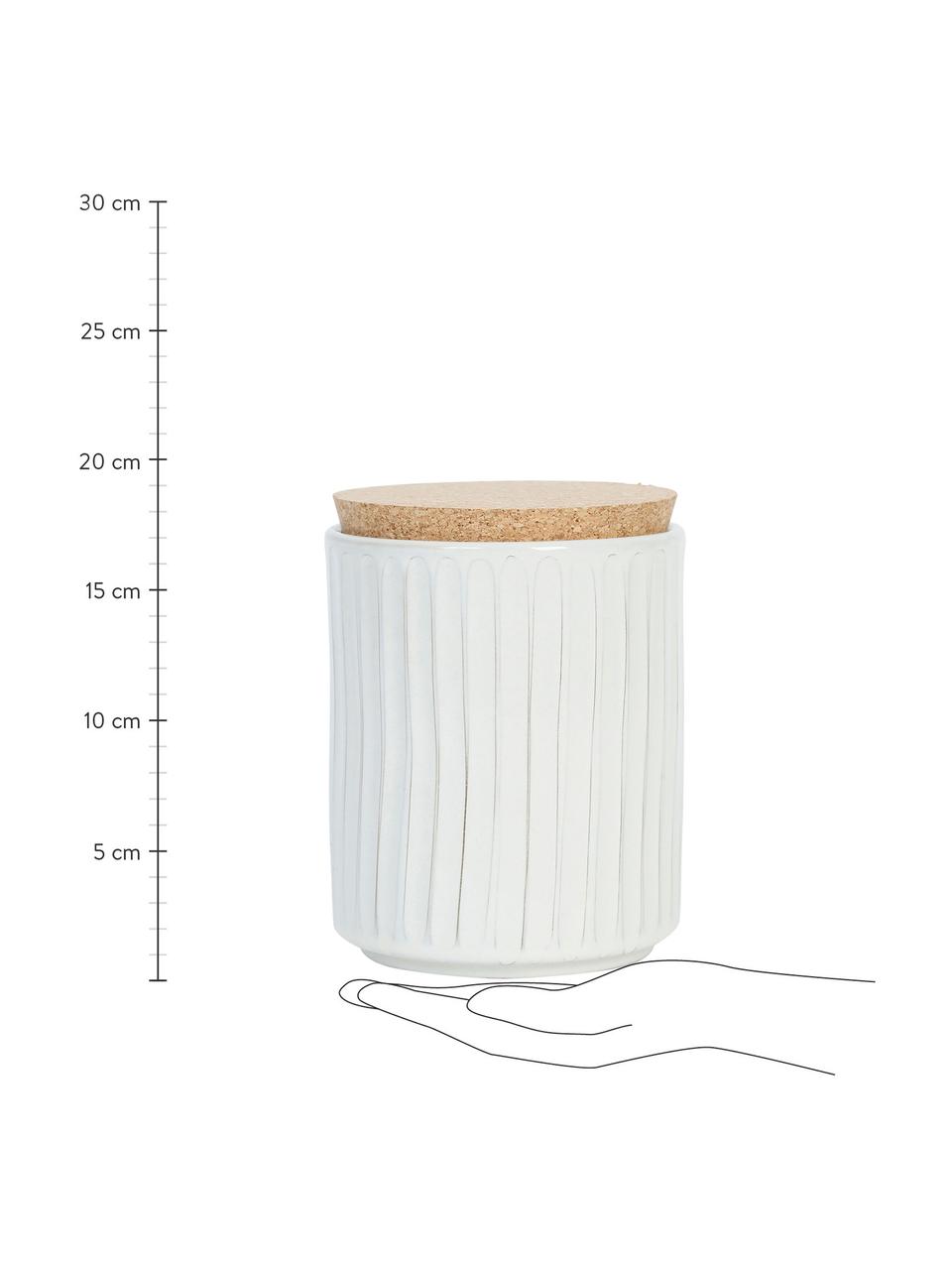 Boîte de rangement Elyah, différentes tailles, Blanc cassé, Ø 14 x haut. 18 cm