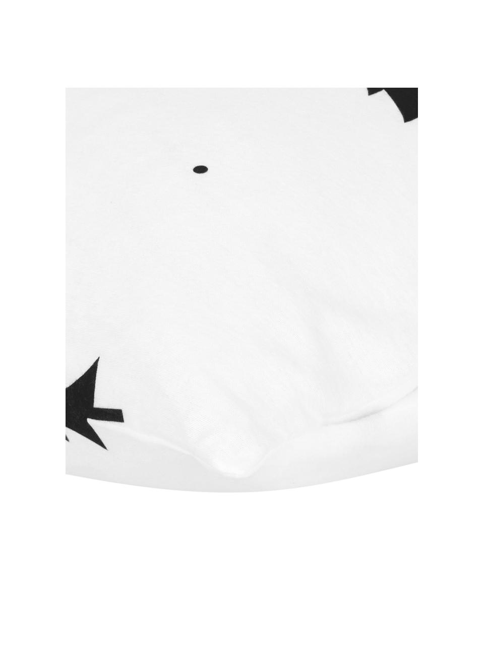 Flanelový povlak na polštář s motivem jedličky X-mas Tree, 2 ks, Bílá, černá