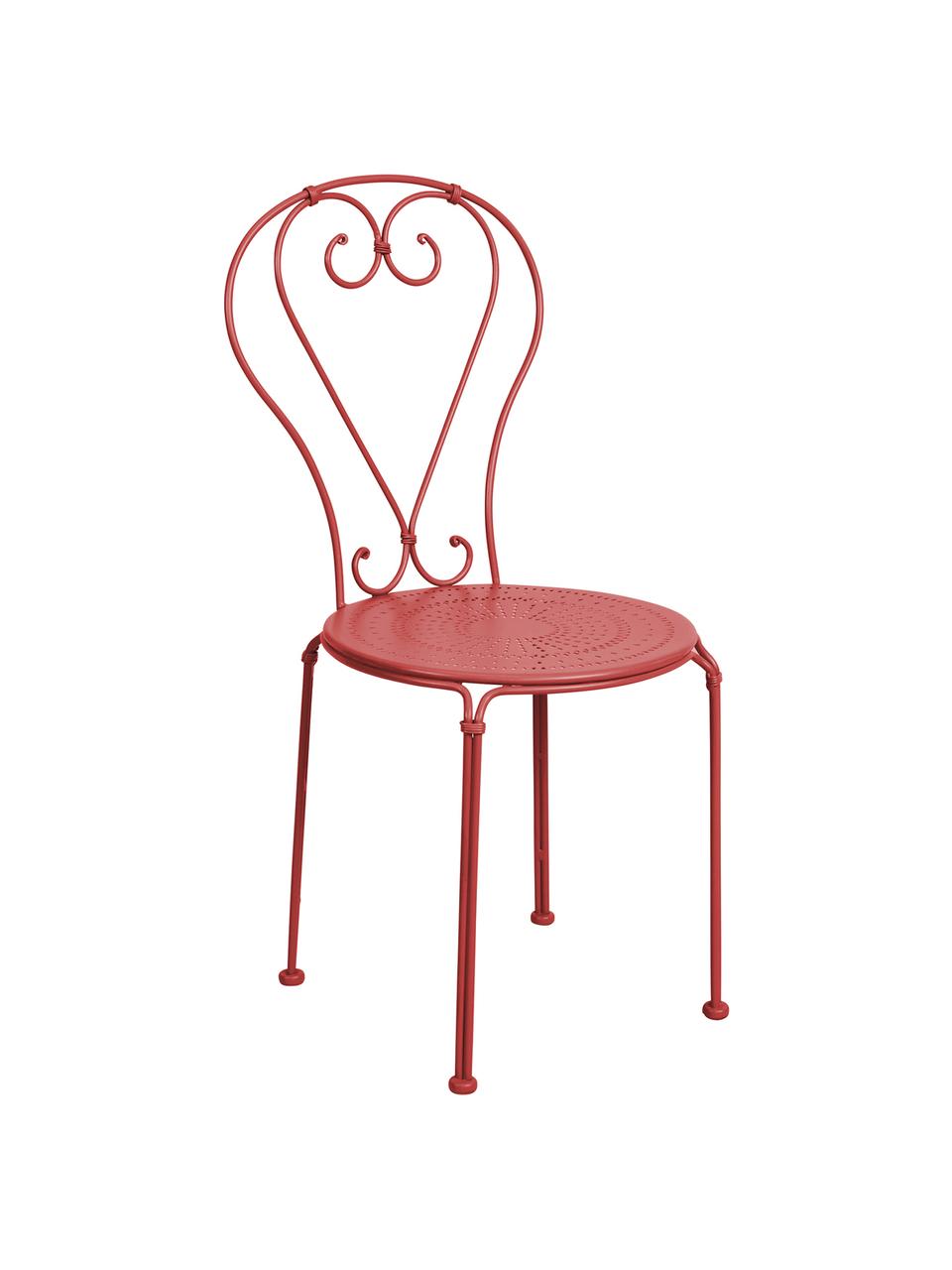 Sedia da giardino in metallo Century, Metallo verniciato a polvere, Rosso, Larg. 41 x Prof. 53 cm