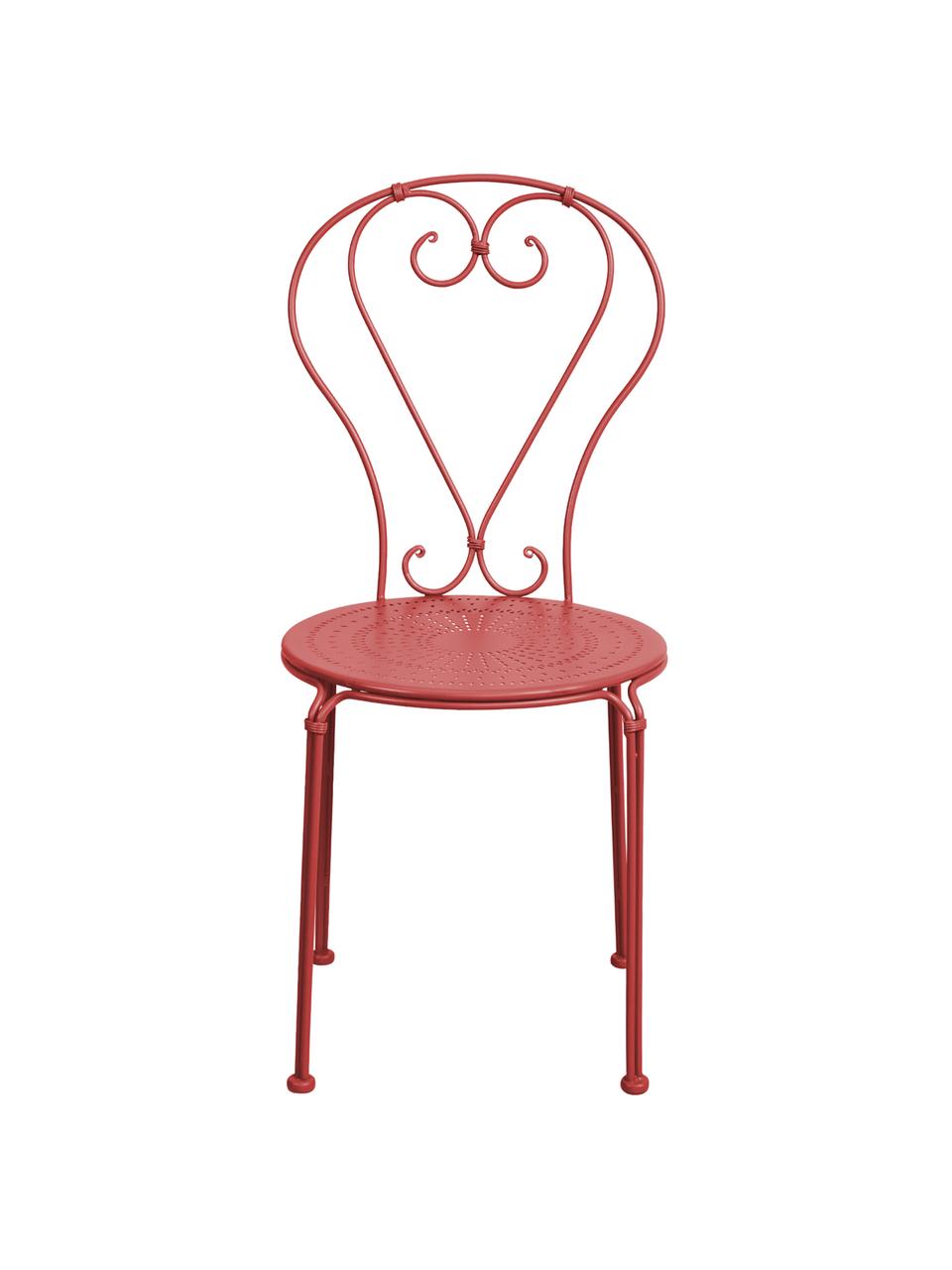 Chaise de jardin en métal Century, Rouge