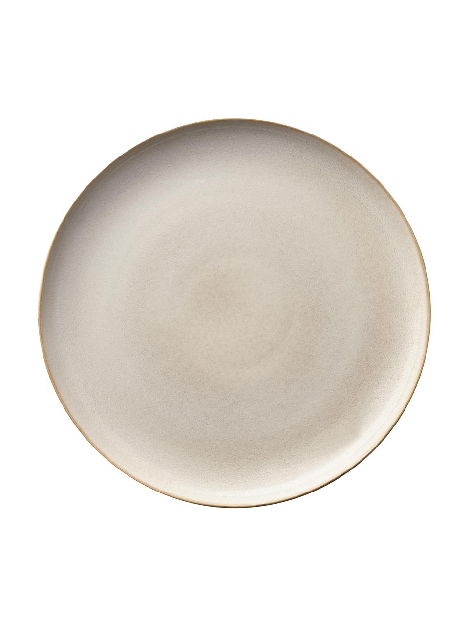 Mělký talíř z kameniny Saisons, 6 ks, Kamenina, Béžová, Ø 27 cm