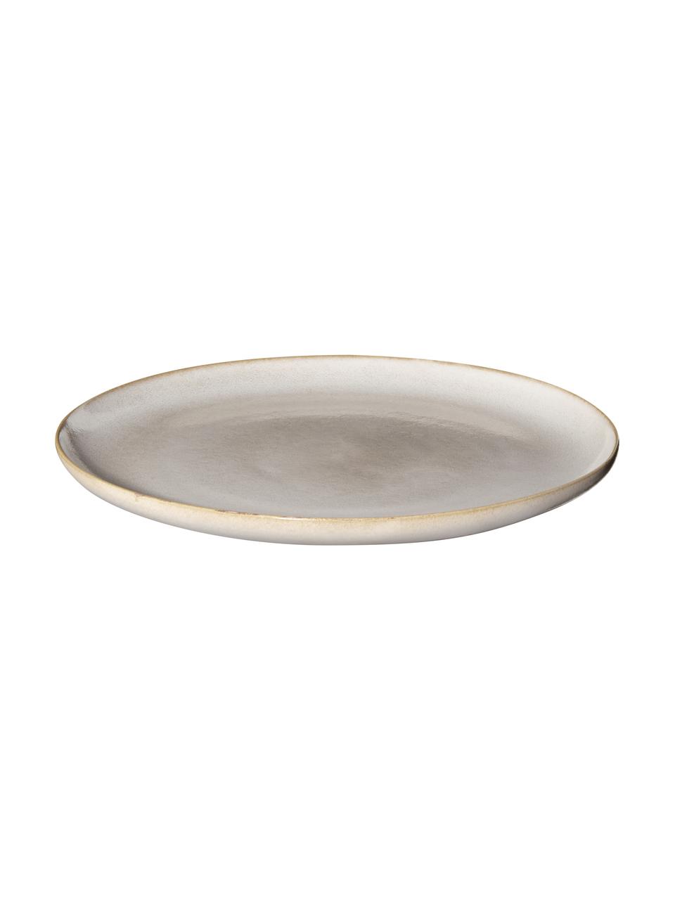 Plato llano de gres Saisons, 6 uds., Gres, Beige, Ø 27 cm