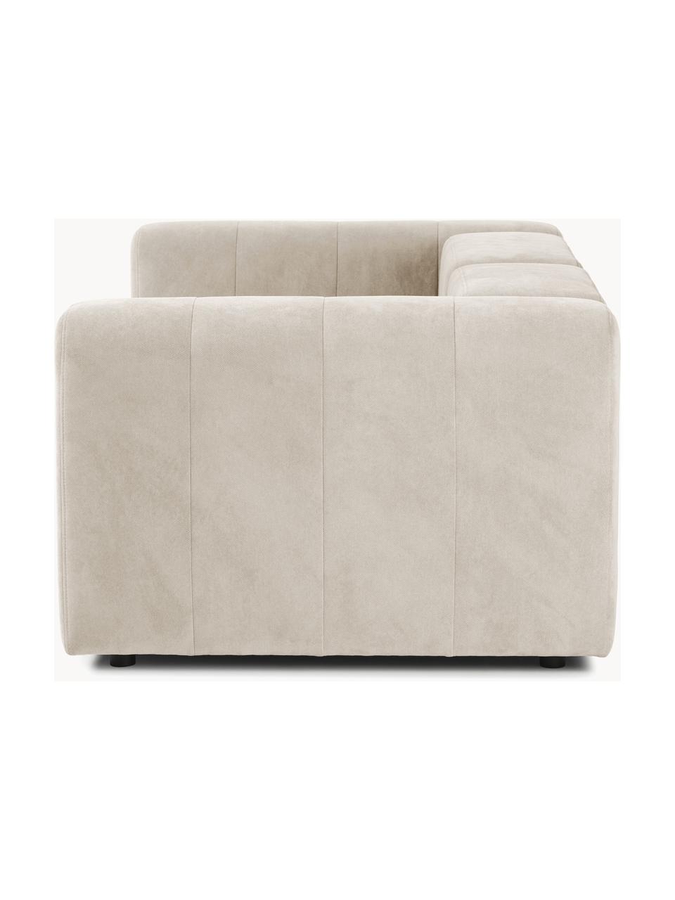 Modulares Sofa Lena (3-Sitzer), Bezug: Webstoff (88% Polyester, , Gestell: Kiefernholz, Schichtholz,, Webstoff Hellbeige, B 209 x T 106 cm