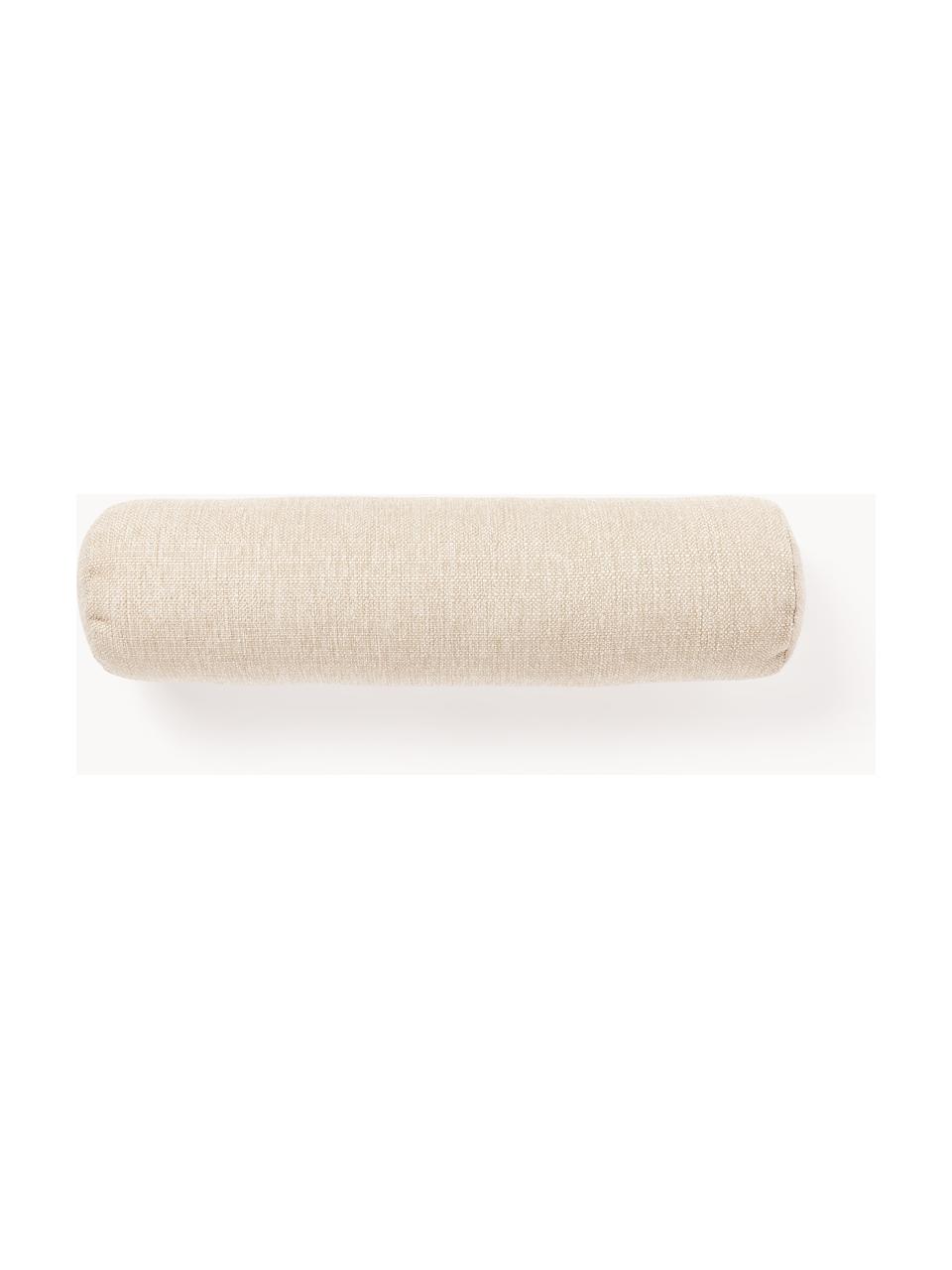 Cojín rulo de sofá Sofia, Funda: 100% poliéster, Tejido beige claro, Ø 17 x L 68 cm