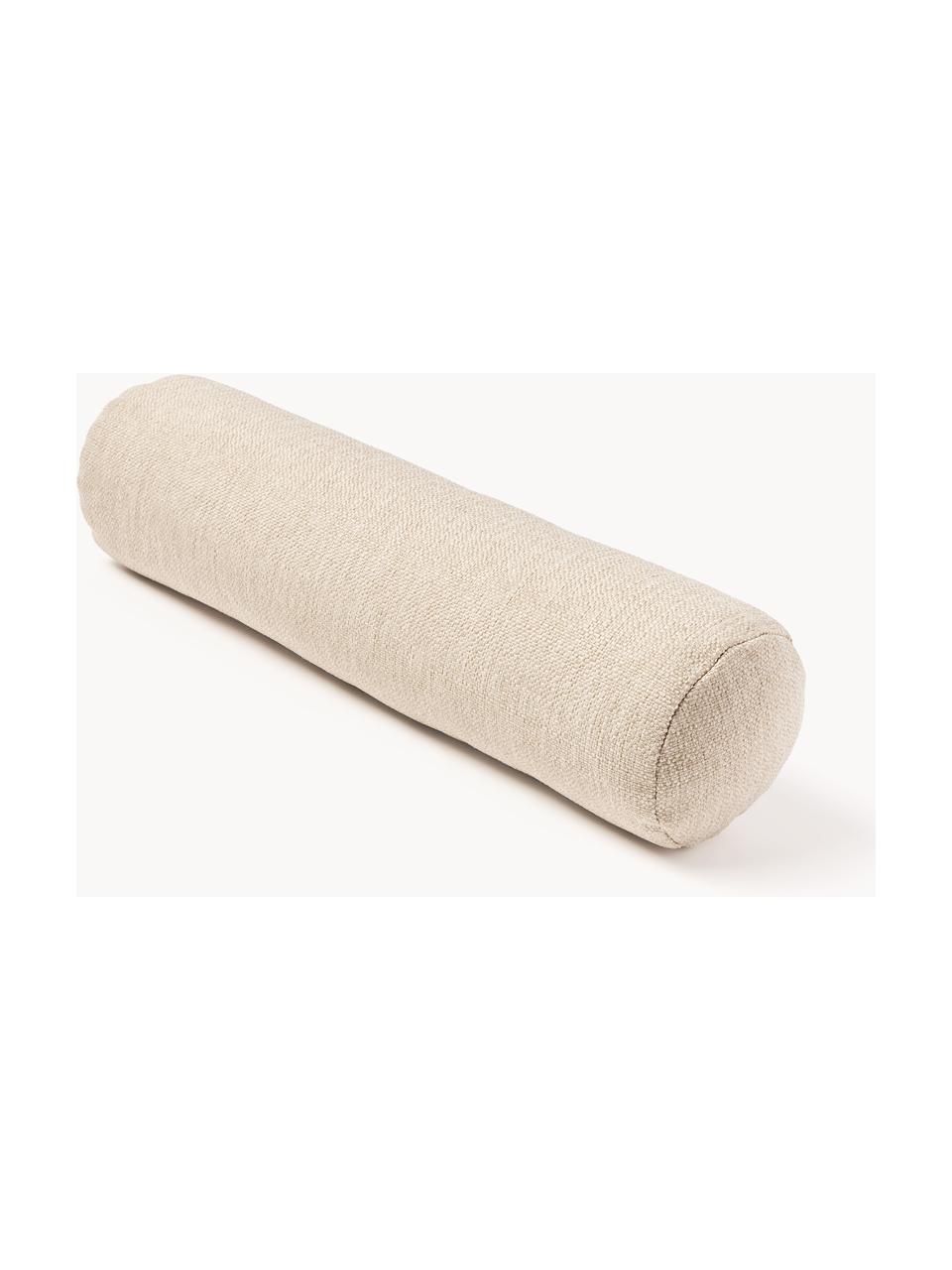 Cojín rulo de sofá Sofia, Funda: 100% poliéster, Tejido beige claro, Ø 17 x L 68 cm