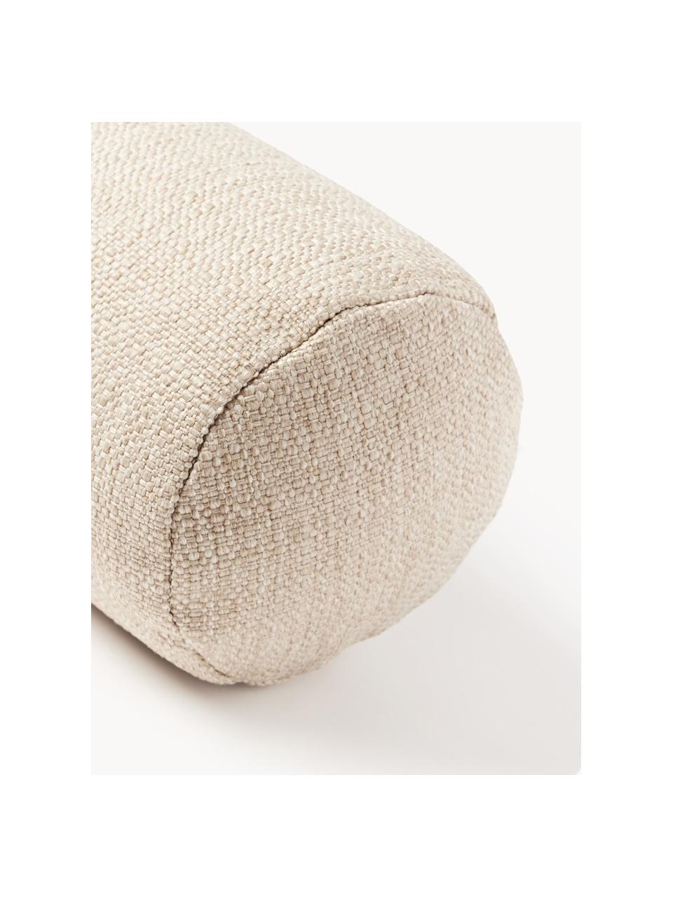 Cojín rulo de sofá Sofia, Funda: 100% poliéster, Tejido beige claro, Ø 17 x L 68 cm