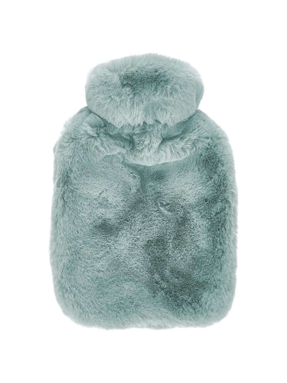 Borsa dell'acqua calda in pelliccia sintetica Mette, Rivestimento: 100% poliestere, Verde, Larg. 20 x Lung. 32 cm