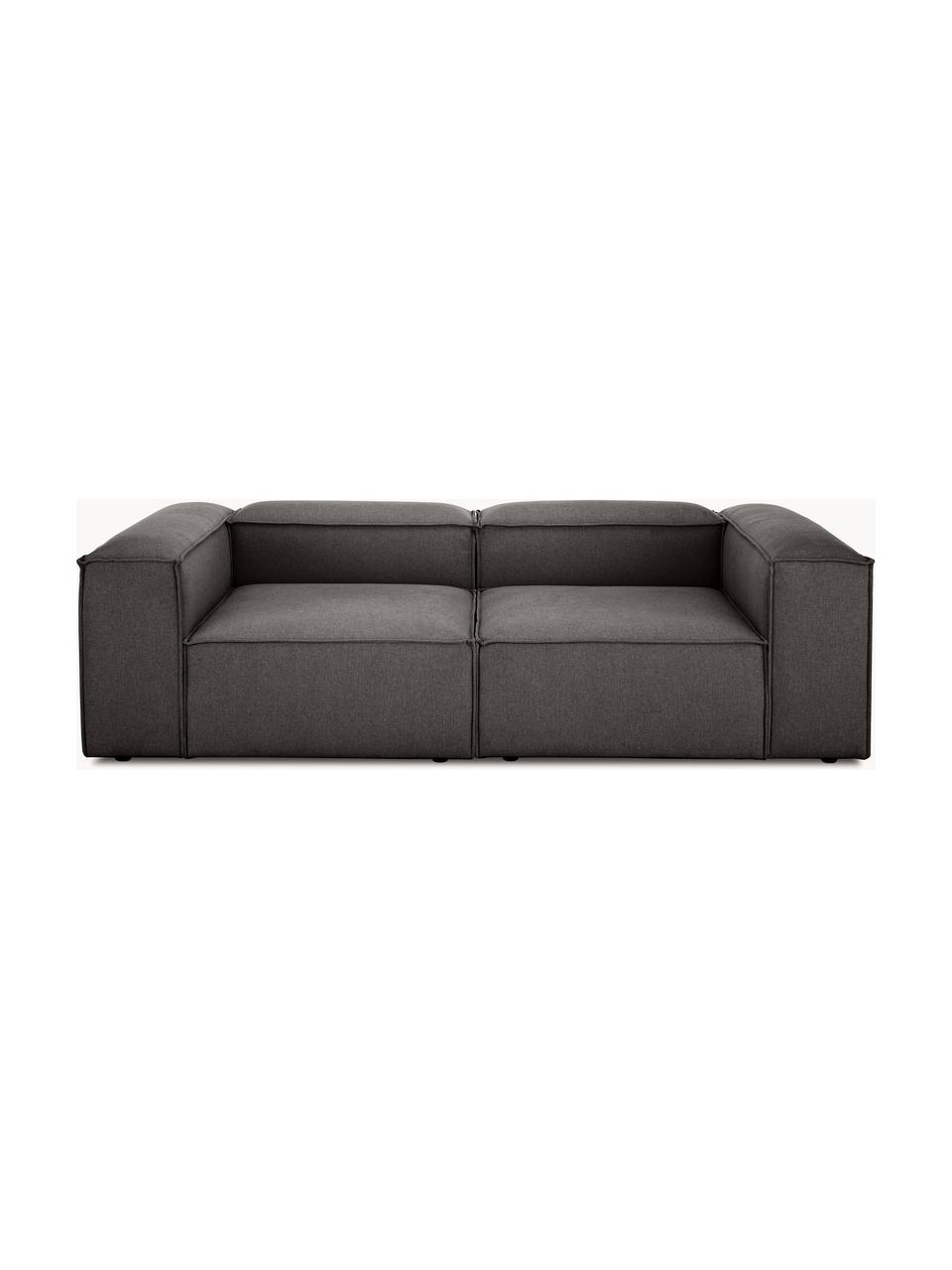 Modulares Sofa Lennon (3-Sitzer), Bezug: 100 % Polyester Der strap, Gestell: Massives Kiefernholz FSC-, Webstoff Anthrazit, B 238 x T 119 cm