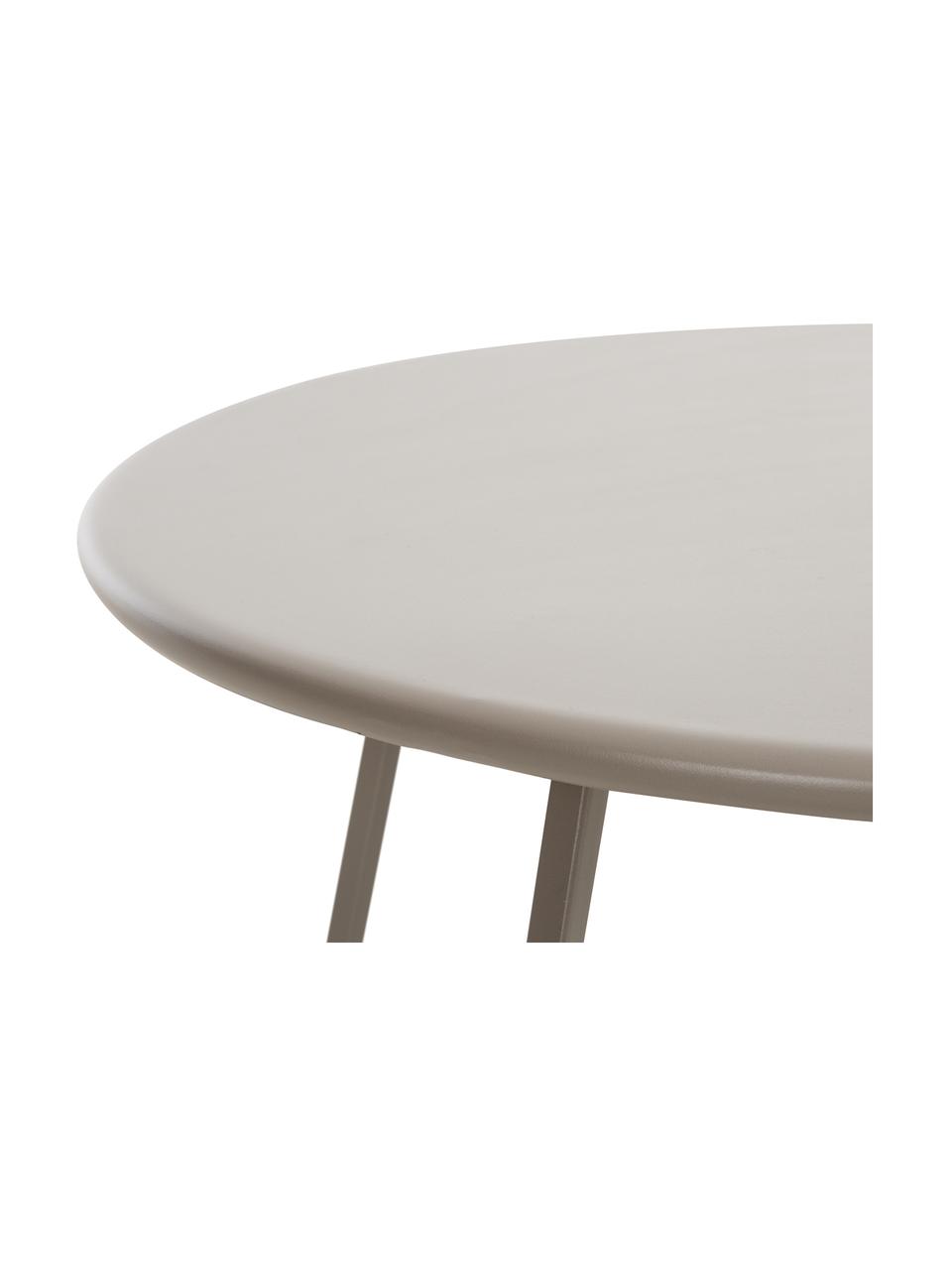 Petite table basse de jardin Sunderland, Acier, galvanisé, revêtement par poudre, Taupe, Ø 60 cm