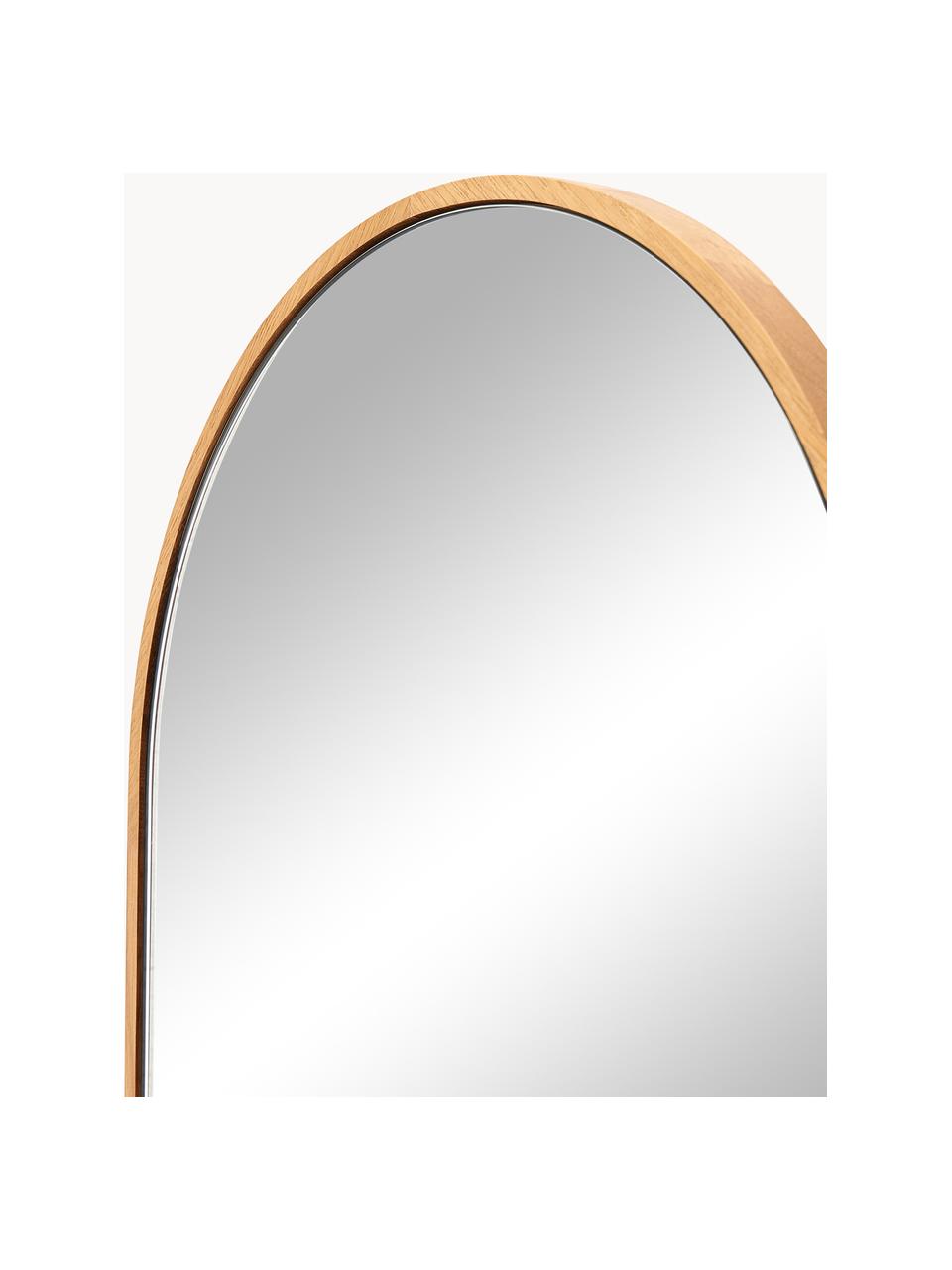 Espejo ovalado de pared con marco de roble Avery, Estructura: roble Espejo Este product, Madera de roble, An 40 x Al 70 cm
