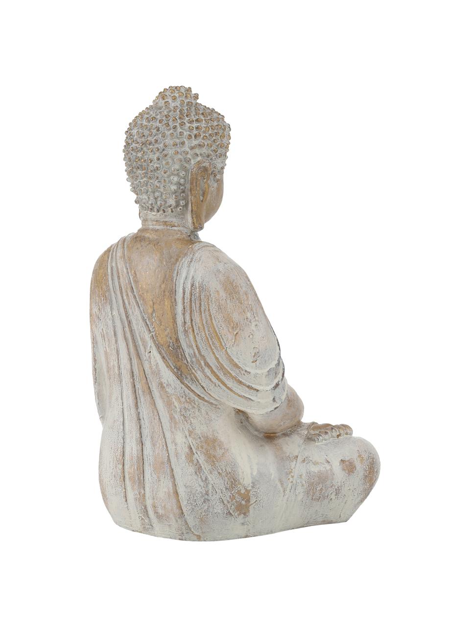 Figura decorativa Flyn, Plástico, Blanco, dorado, An 20 x Al 31 cm