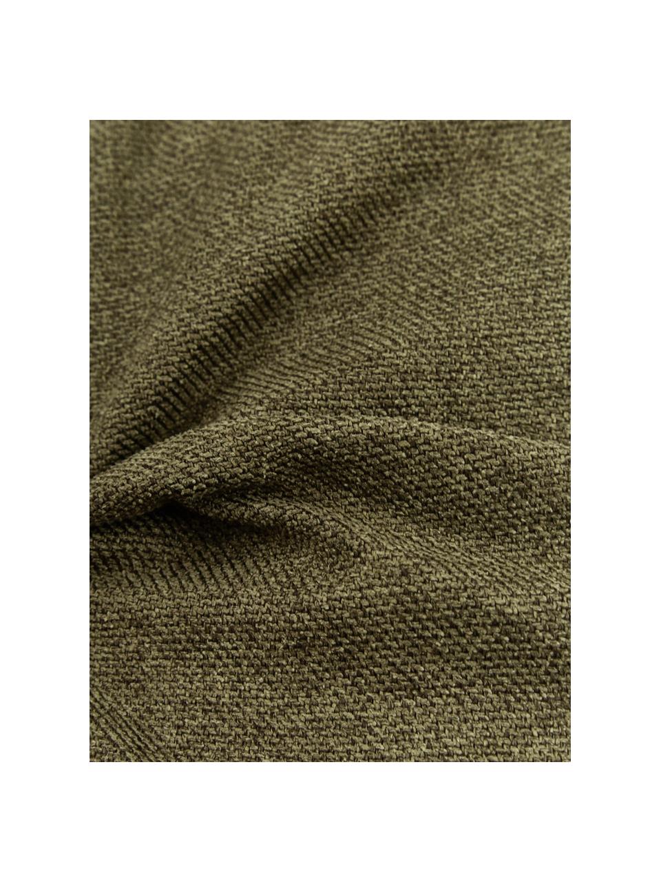 Bankkussen Lennon, Bekleding: 100% polyester, Olijfgroen, B 60 x L 60 cm