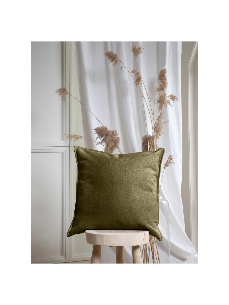 Coussin canapé Lennon, Tissu vert, larg. 60 x long. 60 cm