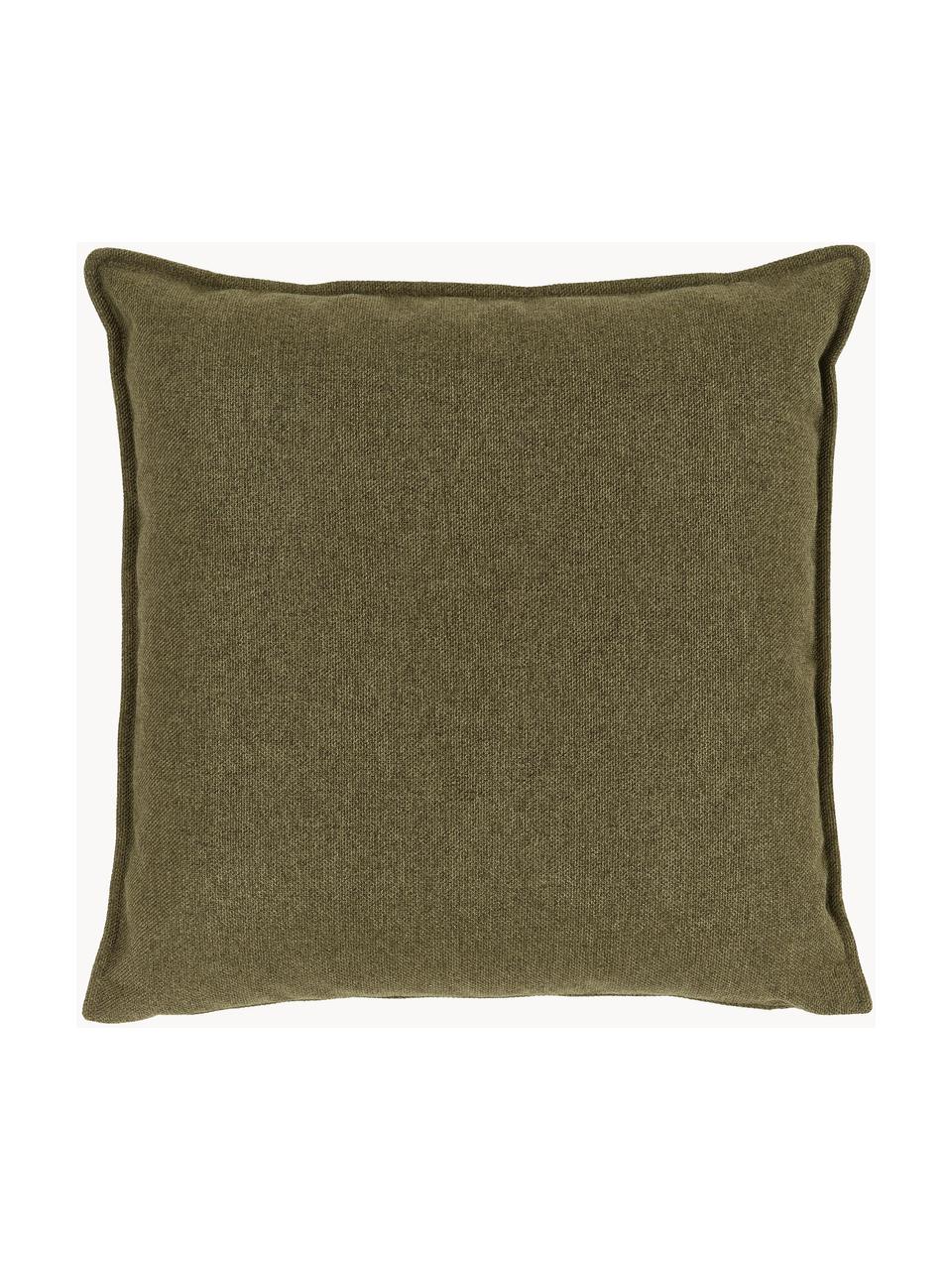 Bankkussen Lennon, Bekleding: 100% polyester, Olijfgroen, B 60 x L 60 cm