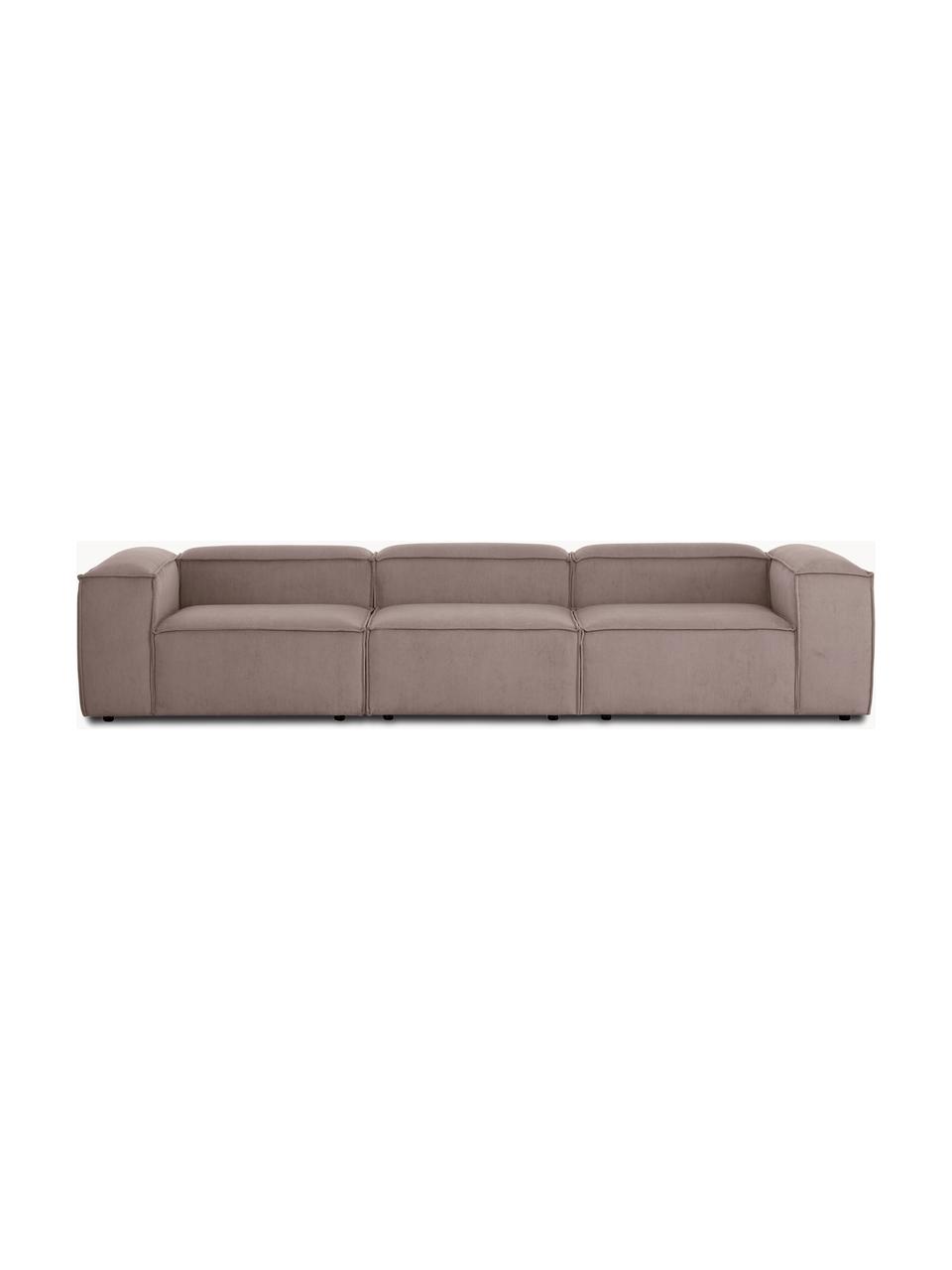Modulární manšestrová pohovka Lennon (4místná), Taupe, Š 327 cm, H 119 cm