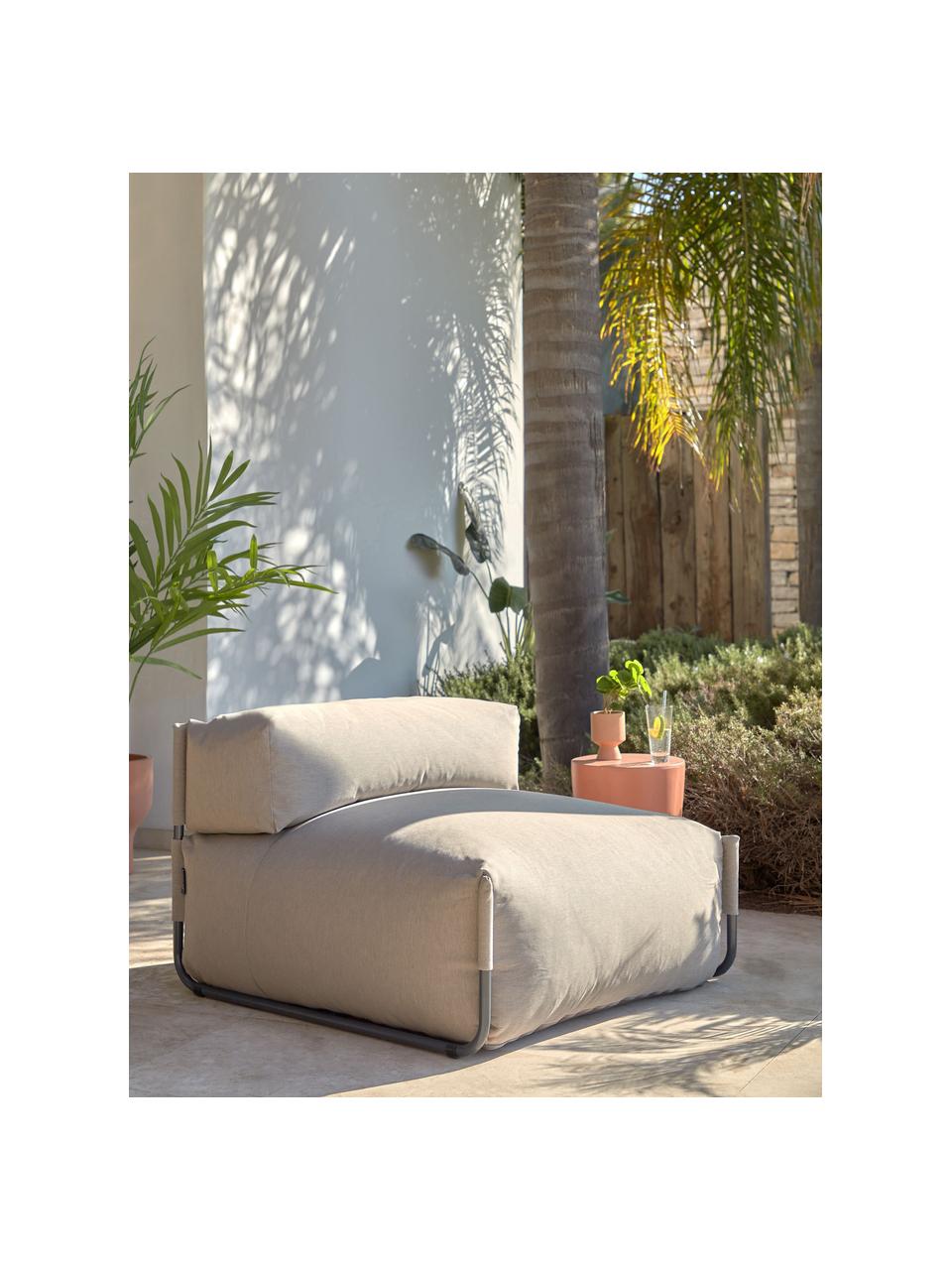 Fauteuil futon de jardin Square, Beige, larg. 101 x prof. 101 cm