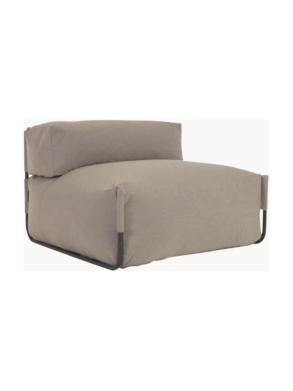 Zewnętrzny fotel wypoczynkowy Square, Tapicerka: poliester, polipropylen, , Stelaż: aluminium lakierowane, Beżowy, S 101 x G 101 cm