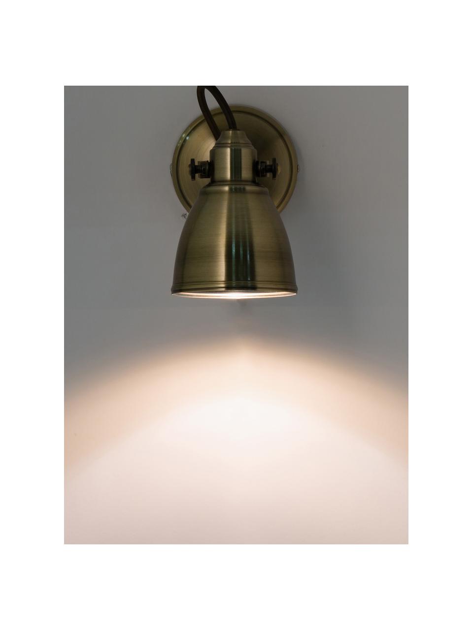 Nastaviteľná nástenná lampa so zástrčkou Fjallbacka, Odtiene zlatej, H 20 x V 17 cm