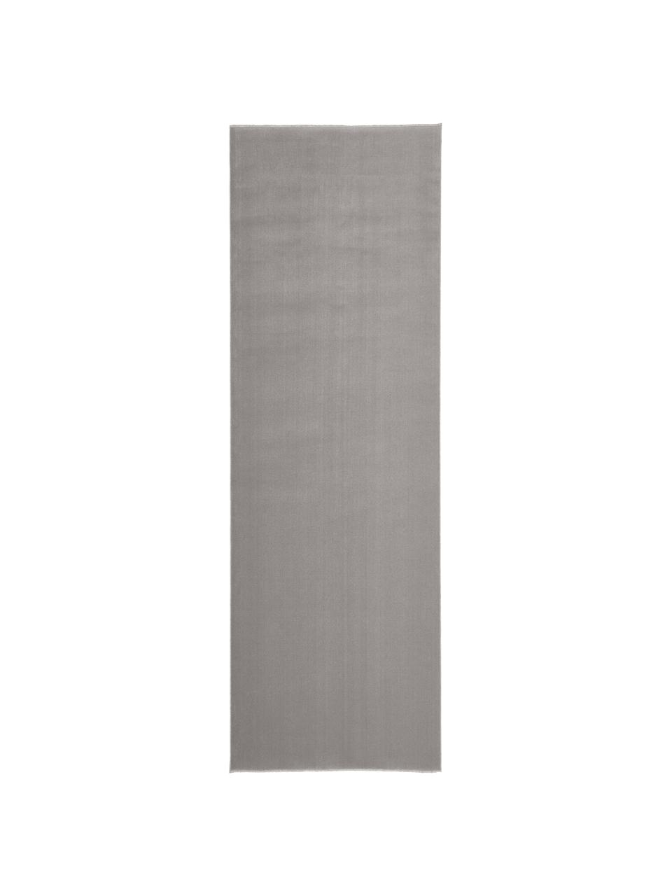 Wollen loper Ida in grijs, Bovenzijde: 100% wol, Onderzijde: 60% jute, 40% polyester B, Grijs, B 80 x L 250 cm
