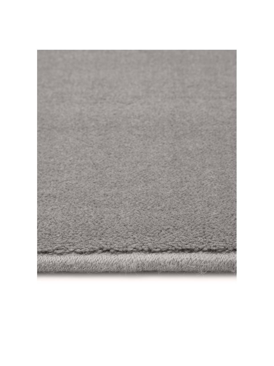 Tapis de couloir en laine gris Ida, Gris, larg. 80 x long. 250 cm