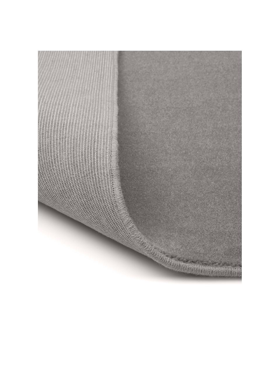 Wollen loper Ida in grijs, Bovenzijde: 100% wol, Onderzijde: 60% jute, 40% polyester B, Grijs, B 80 x L 250 cm