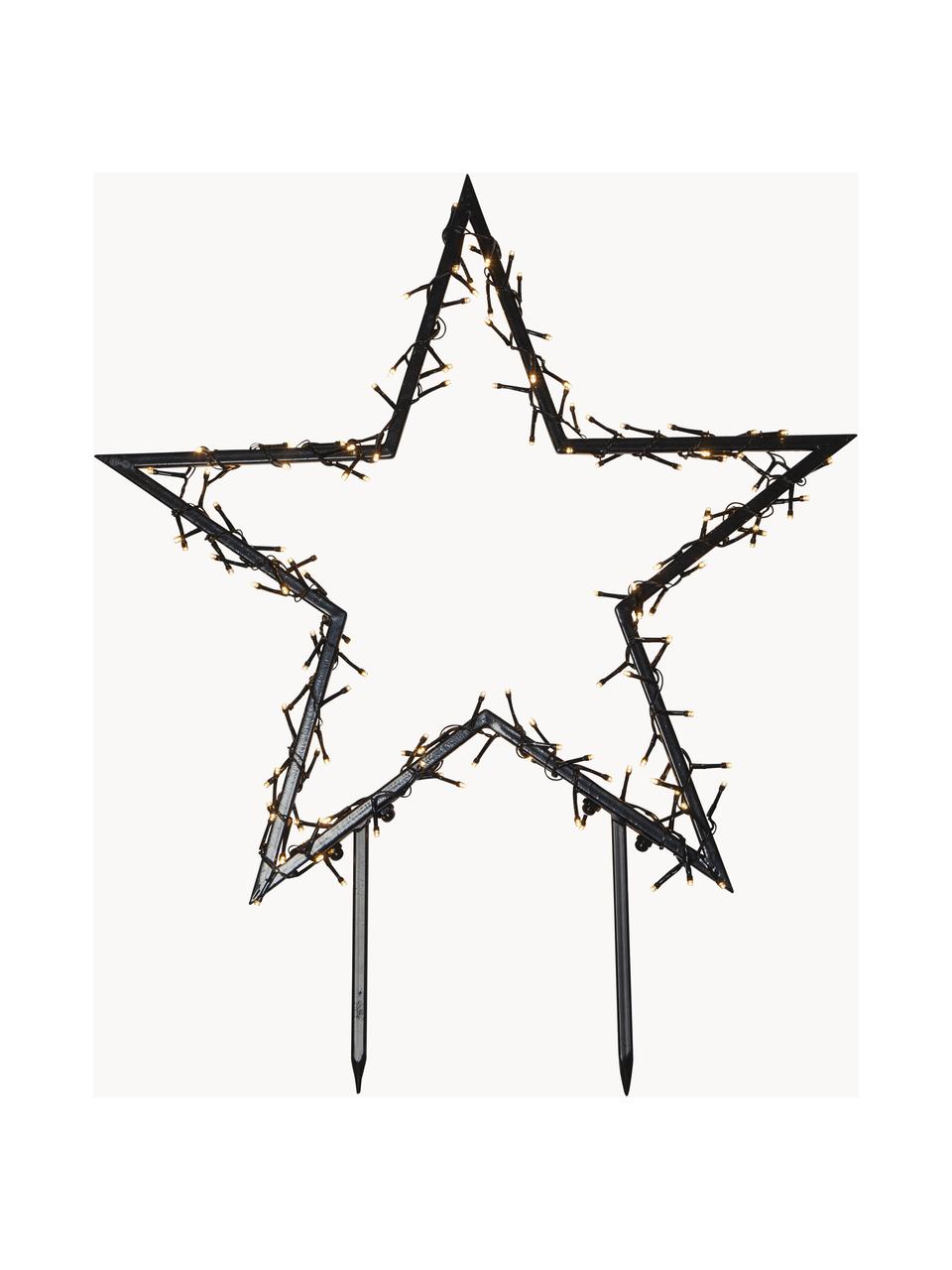 Étoile lumineuse LED Spiky, Plastique, Noir, larg. 60 x haut. 73 cm