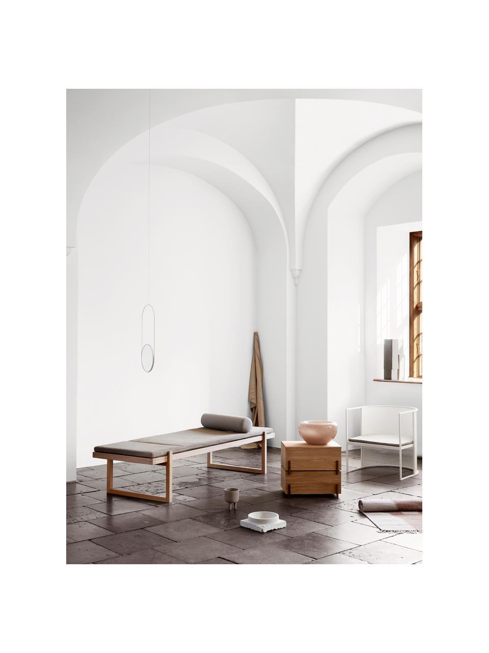 Cojín de cuero diván Minimal, Tapizado: cuero, Beige, Ø 16 x L 70 cm