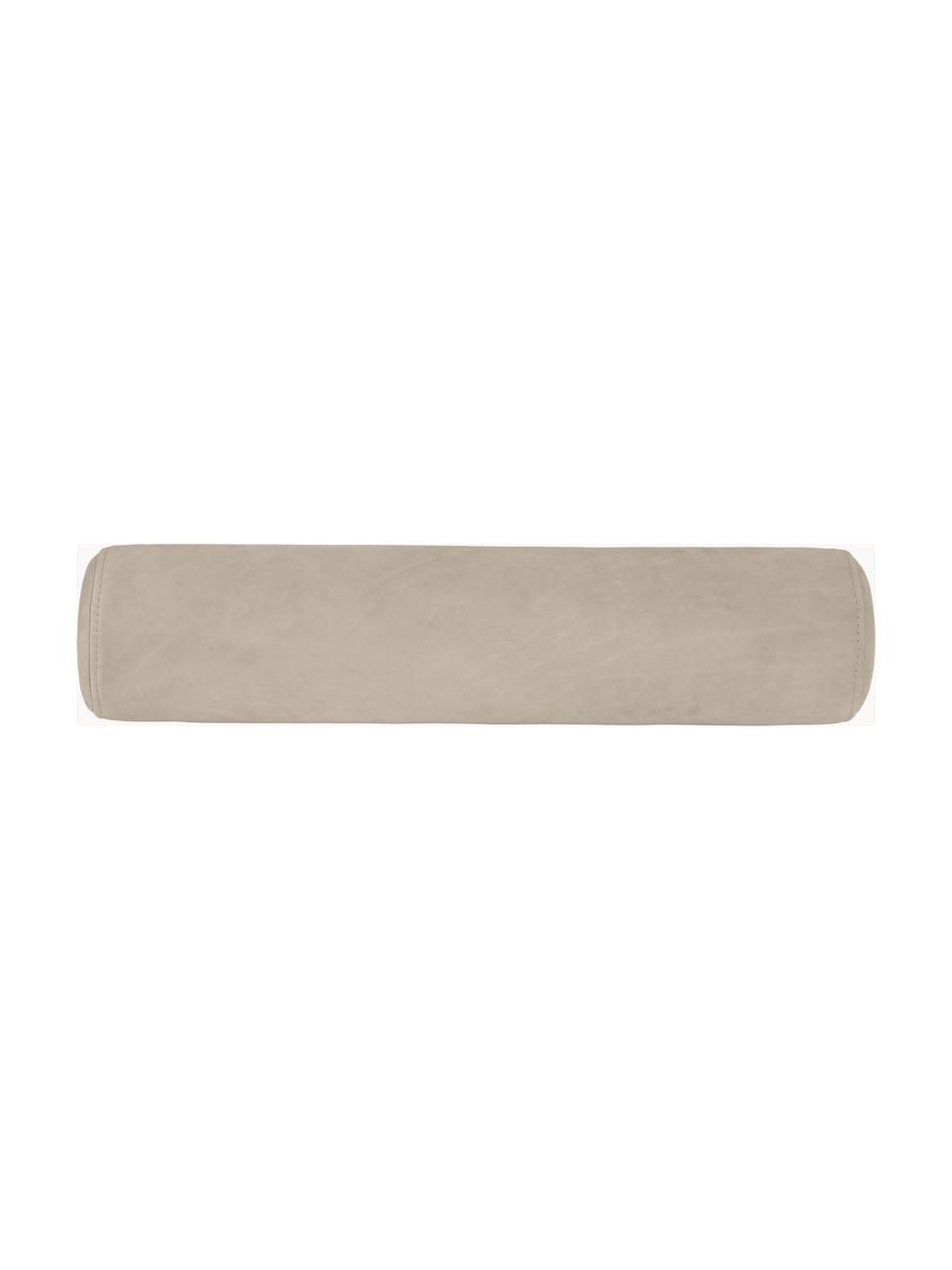 Cuscino arredo in pelle Minimal, Rivestimento: pelle, Beige, Ø 16 x Lung. 70 cm