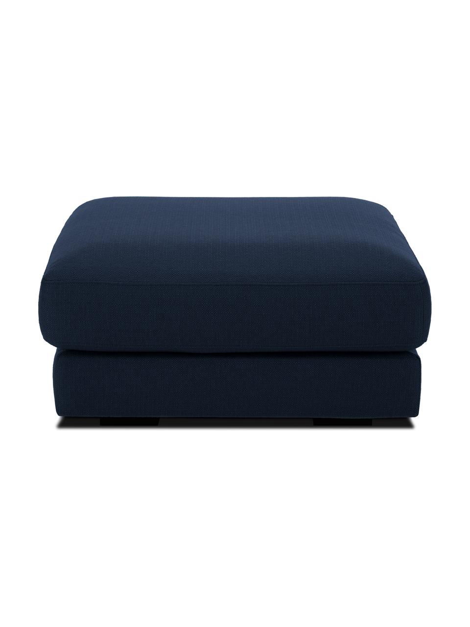 Pouf canapé bleu foncé Tribeca, Tissu bleu foncé, larg. 80 x haut. 40 cm